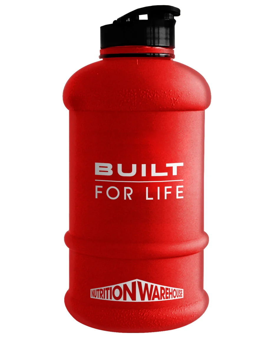1.3 Litre Bottle (Built For Life - Red) by Nutrition Warehouse - Image 2