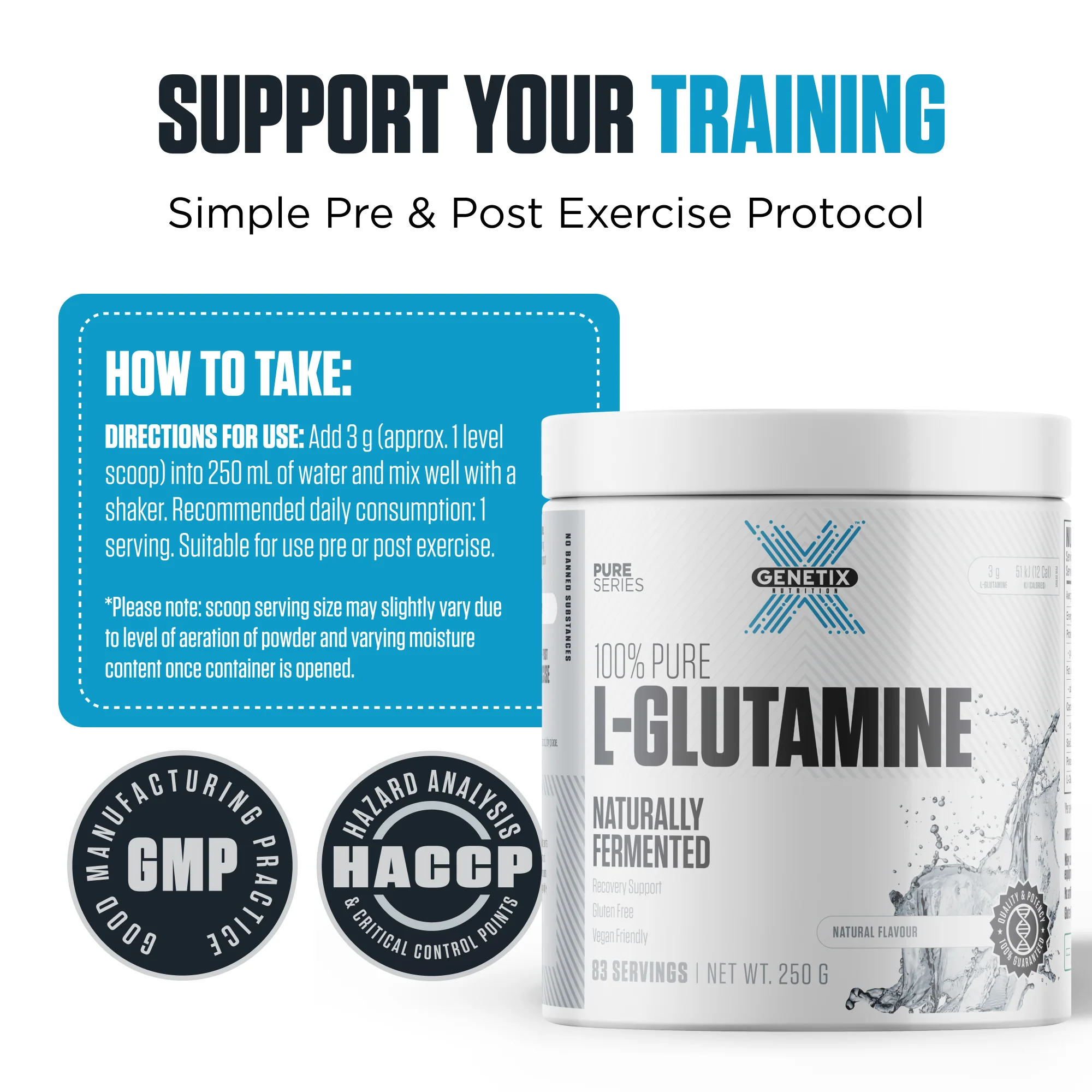 100% Pure Glutamine by Genetix Nutrition Essentials - Image 6