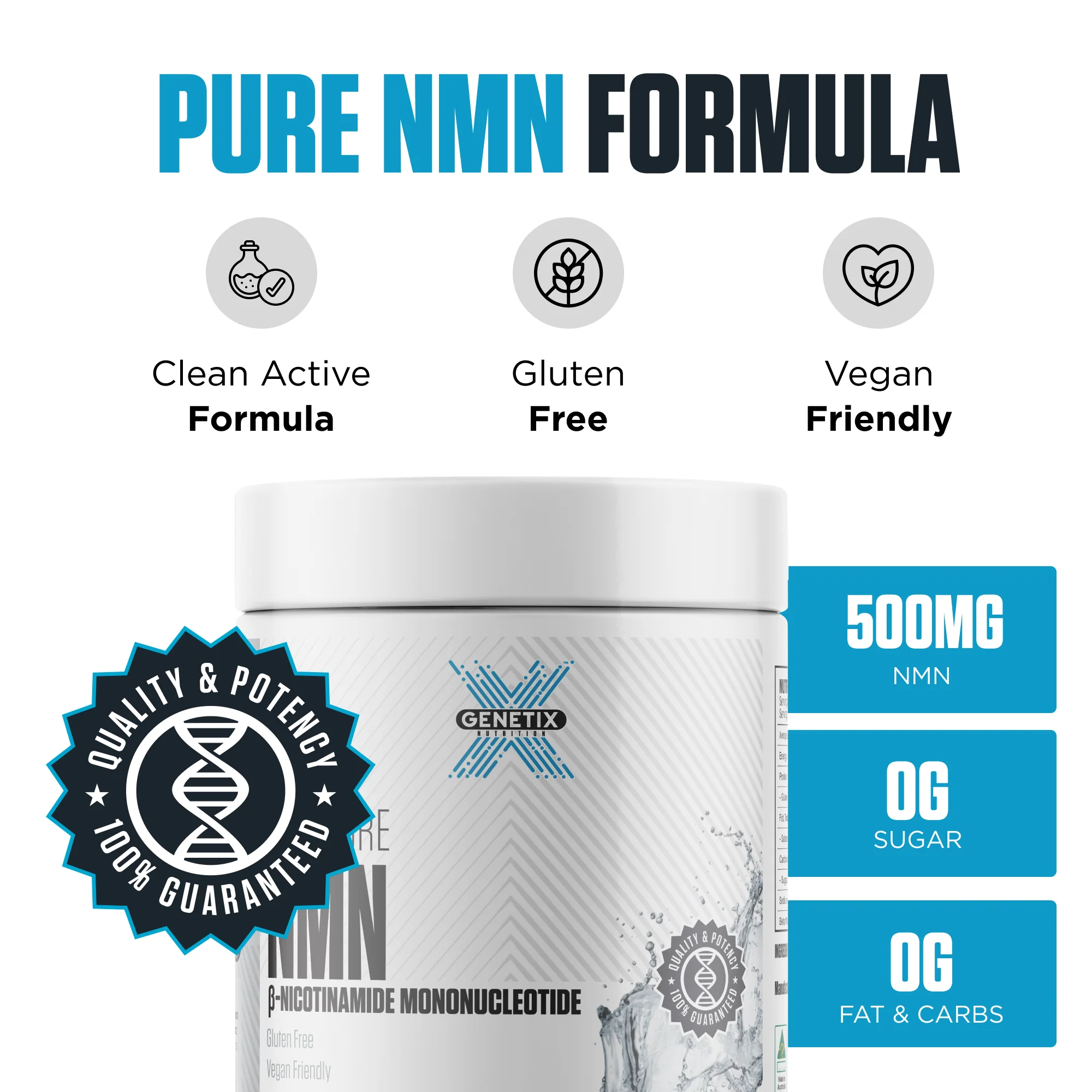 100% Pure NMN Powder by Genetix Nutrition - Image 3