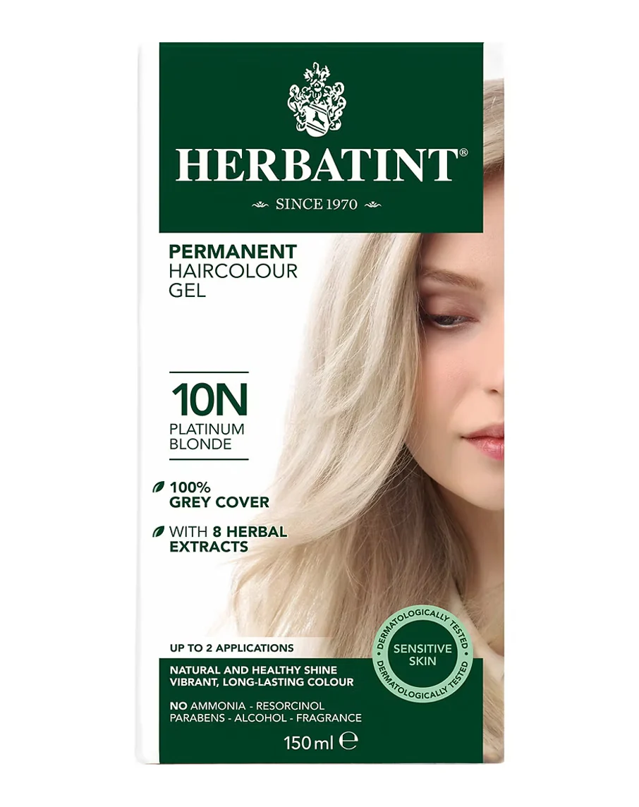 10N Platinum Blonde Permanent Hair Dye by Herbatint