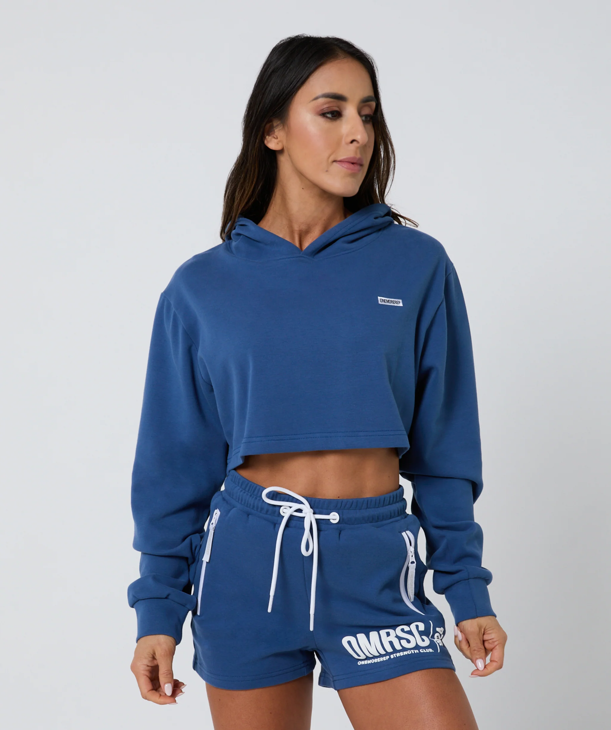 Ambition Crop Hoodie Burleigh Blue by OneMoreRep - Image 11