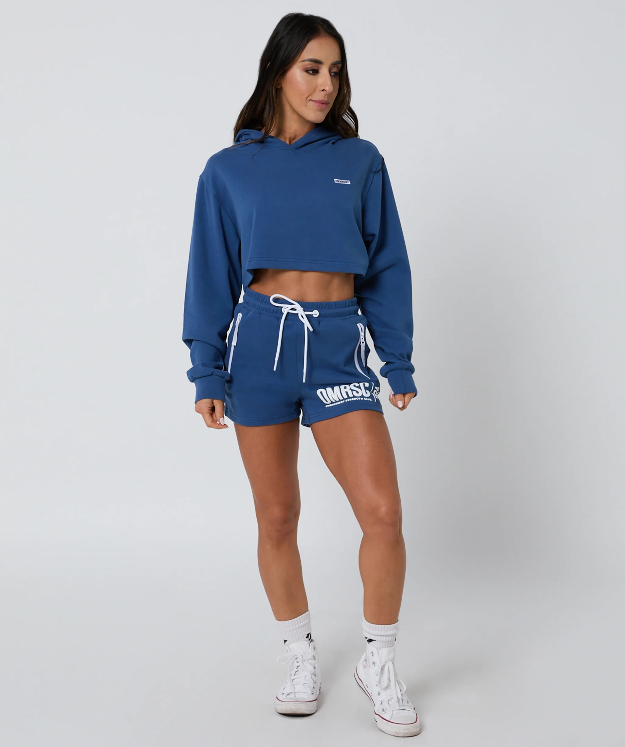 Ambition Crop Hoodie Burleigh Blue by OneMoreRep - Image 3
