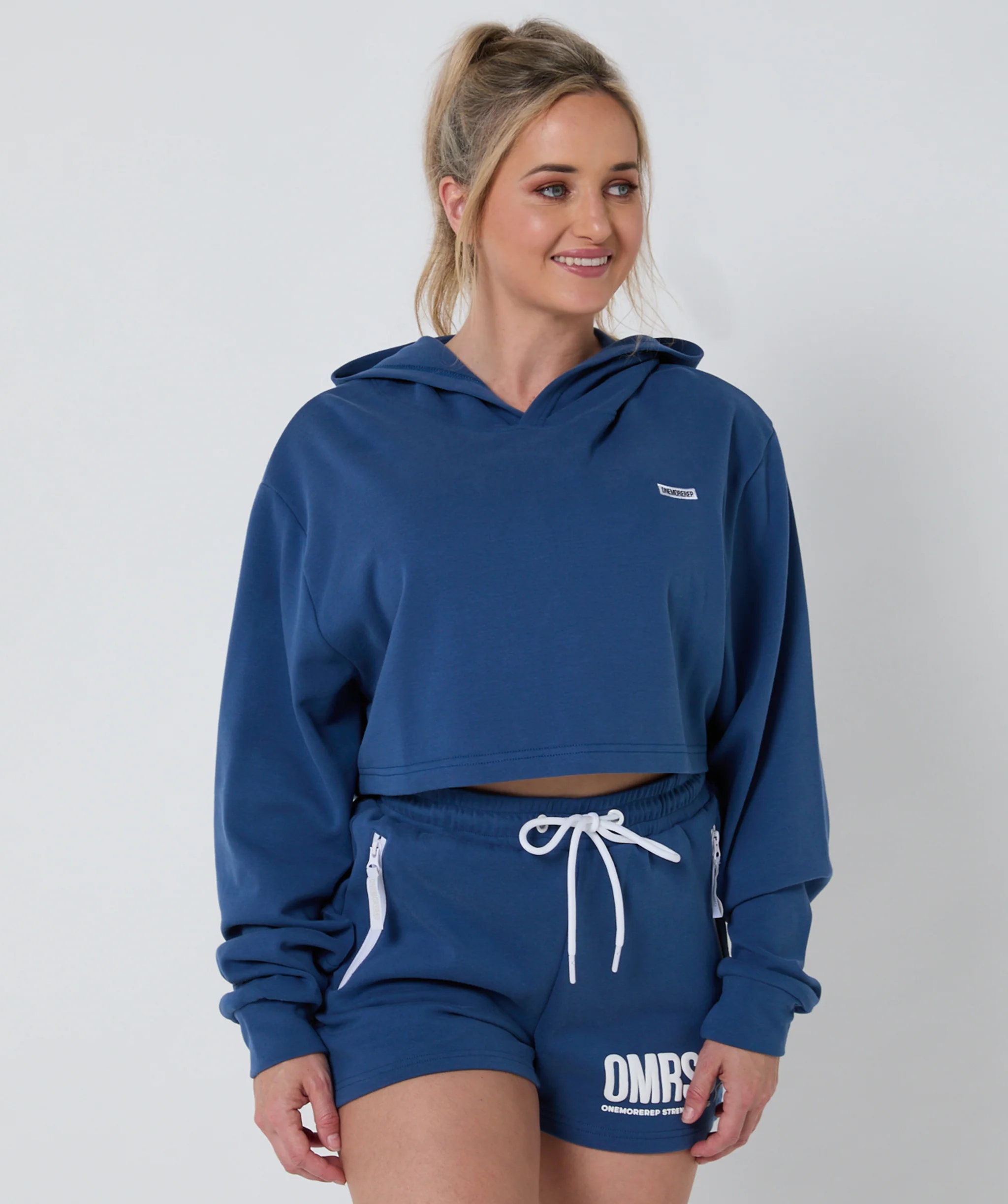 Ambition Crop Hoodie Burleigh Blue by OneMoreRep - Image 5