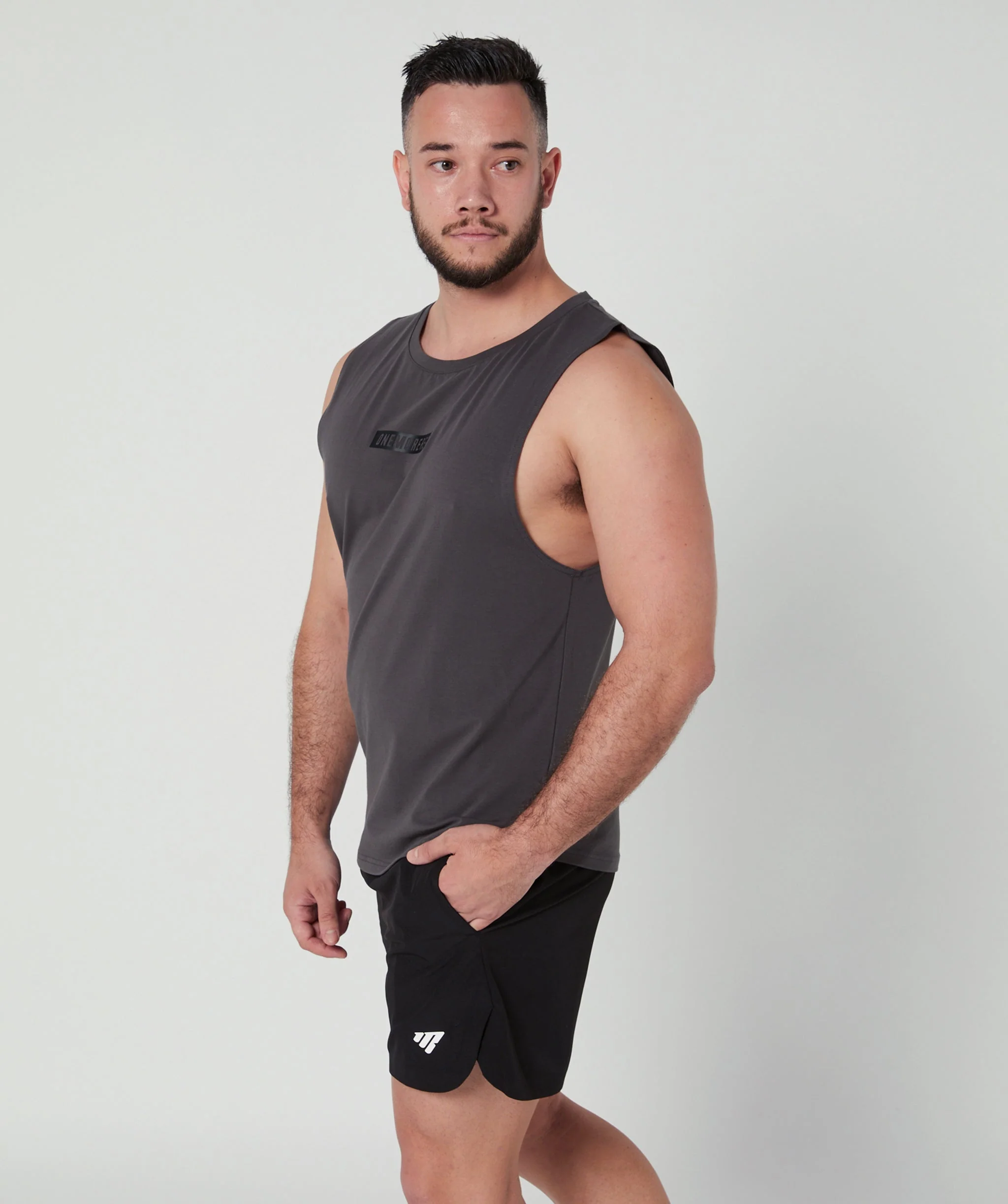 Apex Muscle Tee (Charcoal) by OneMoreRep - Image 2