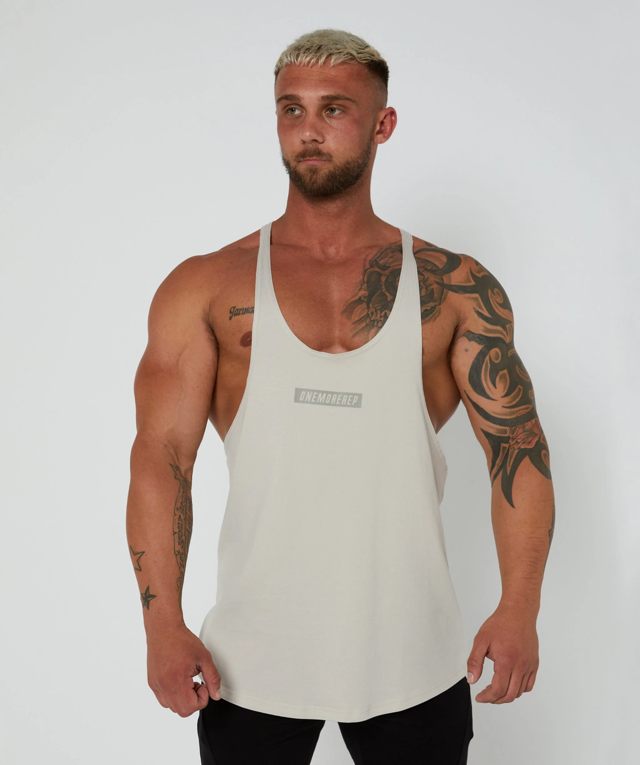 Apex Stringer Singlet (Stone) by OneMoreRep - Image 2