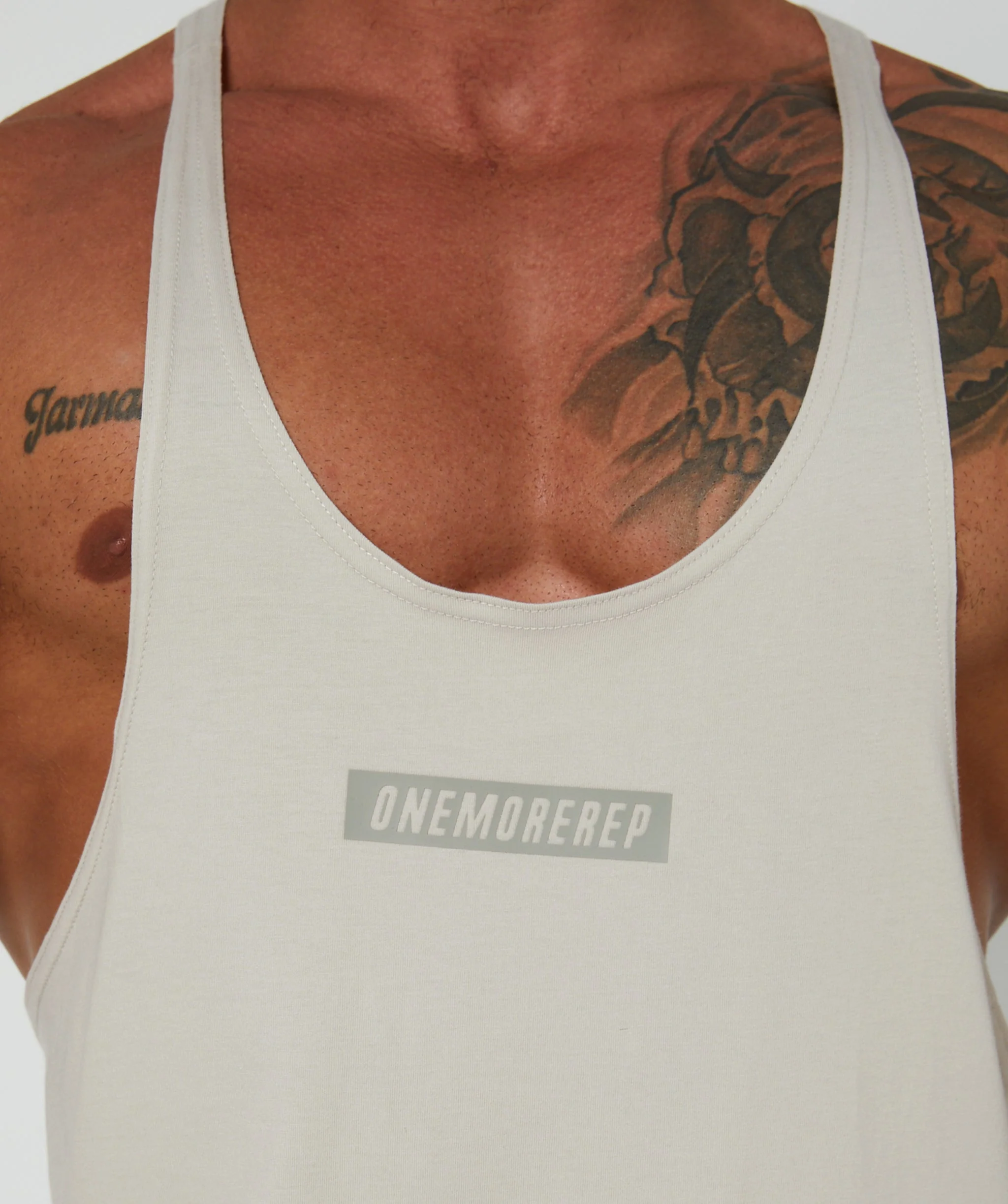 Apex Stringer Singlet (Stone) by OneMoreRep - Image 4