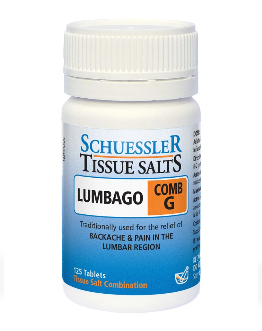 Comb G Lumbago by Schuessler Tissue Salts