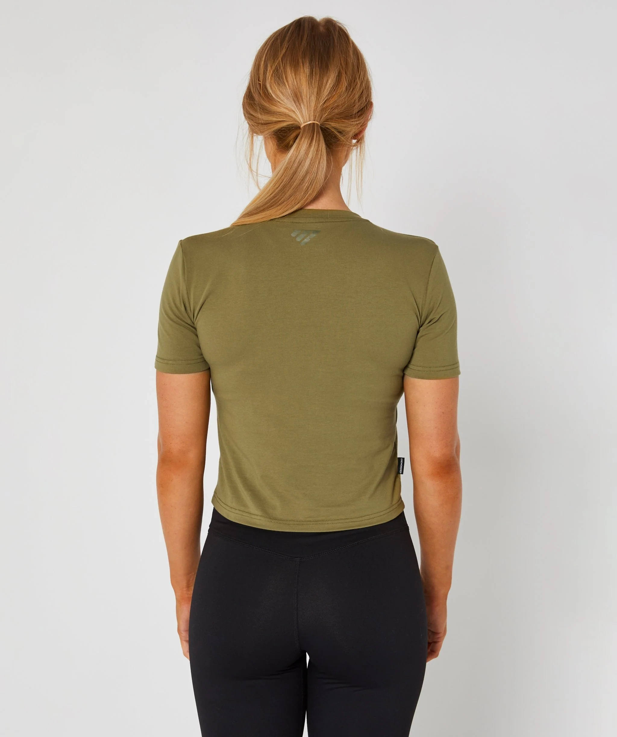 Core Crop Fitted Tee (Khaki) by OneMoreRep - Image 7