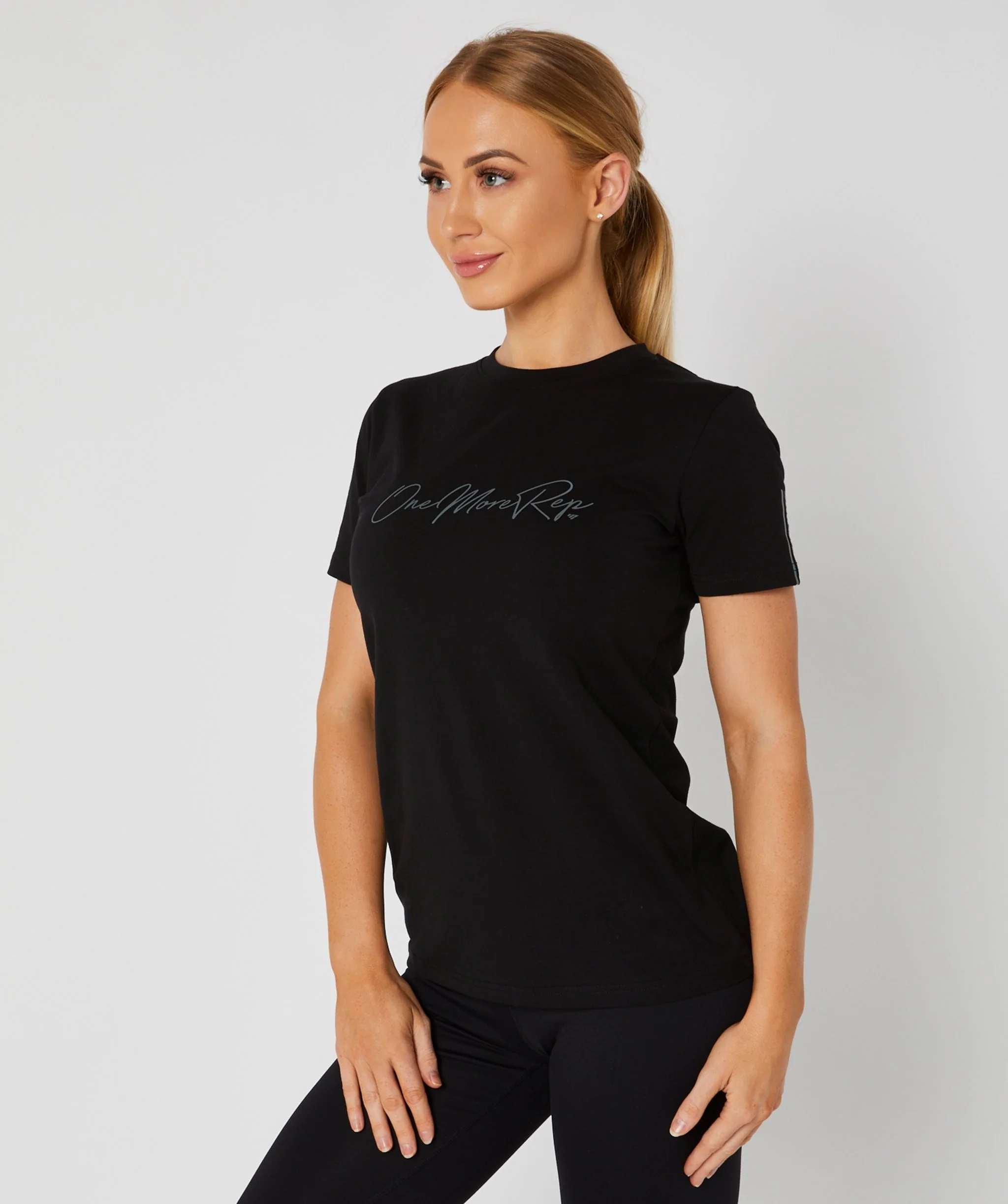 Core Fitted Tee (Black) by OneMoreRep - Image 14