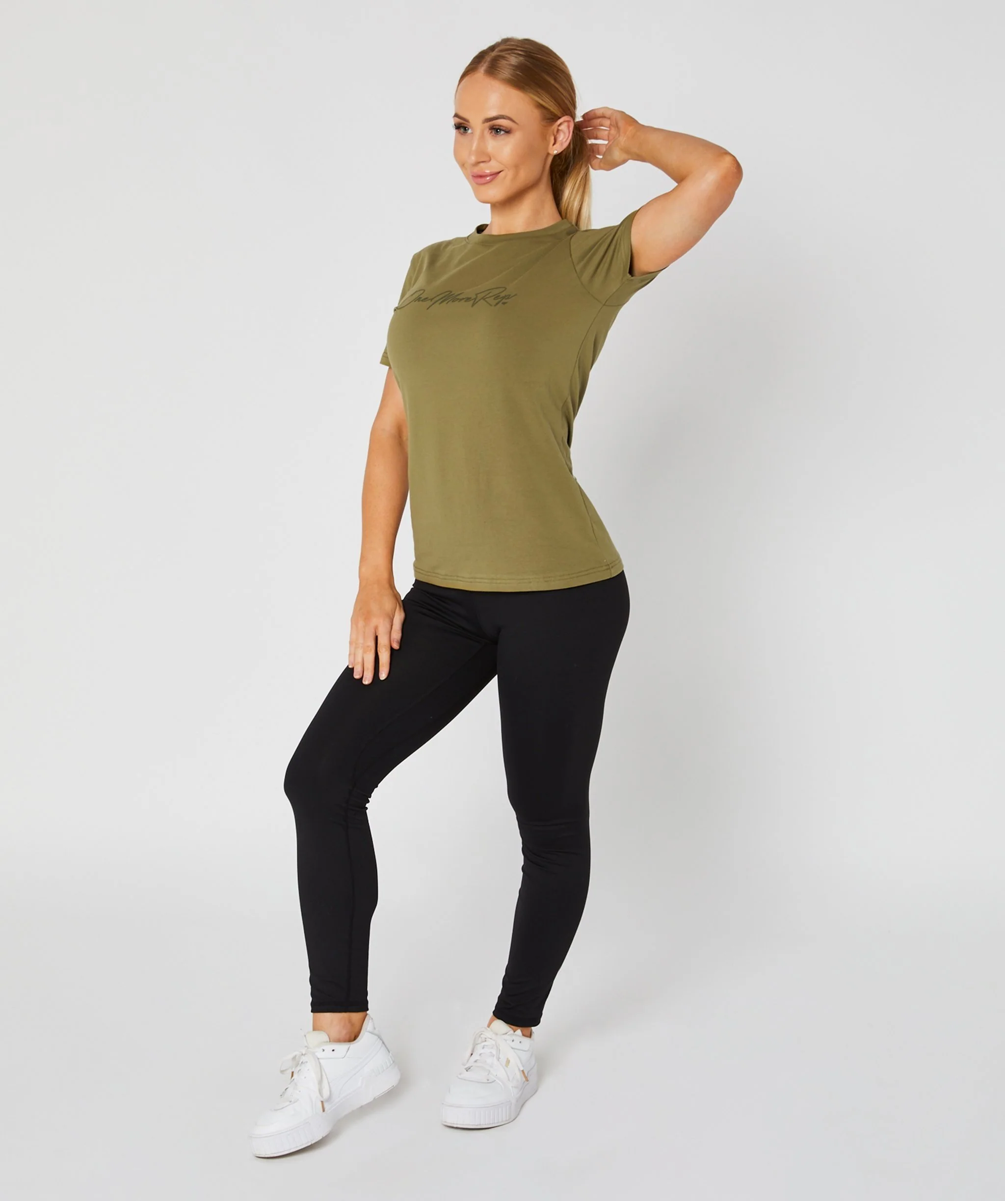 Core Fitted Tee (Khaki) by OneMoreRep - Image 6