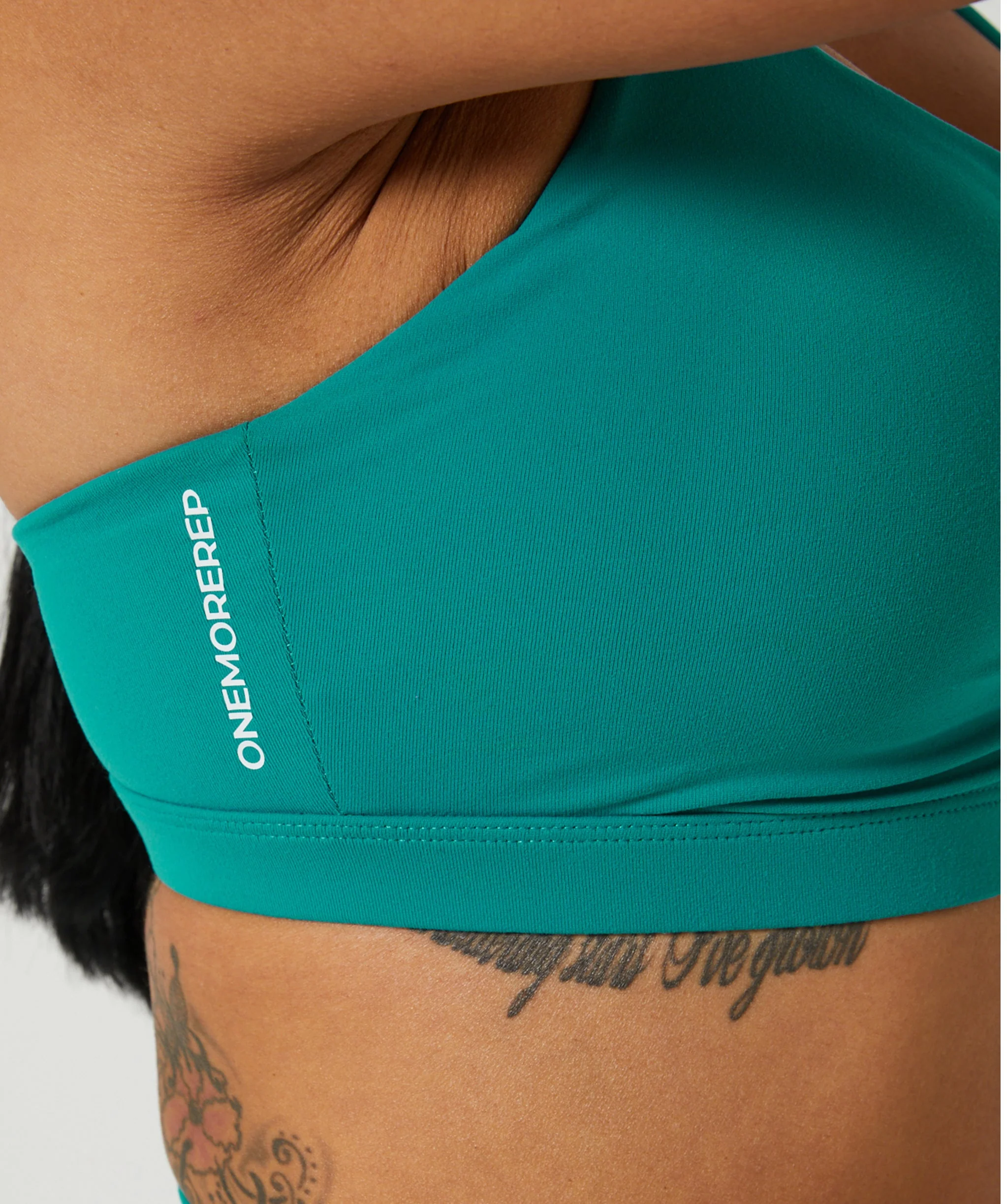 Core Strappy Scrunch Sports Bra (Jade) by OneMoreRep - Image 4