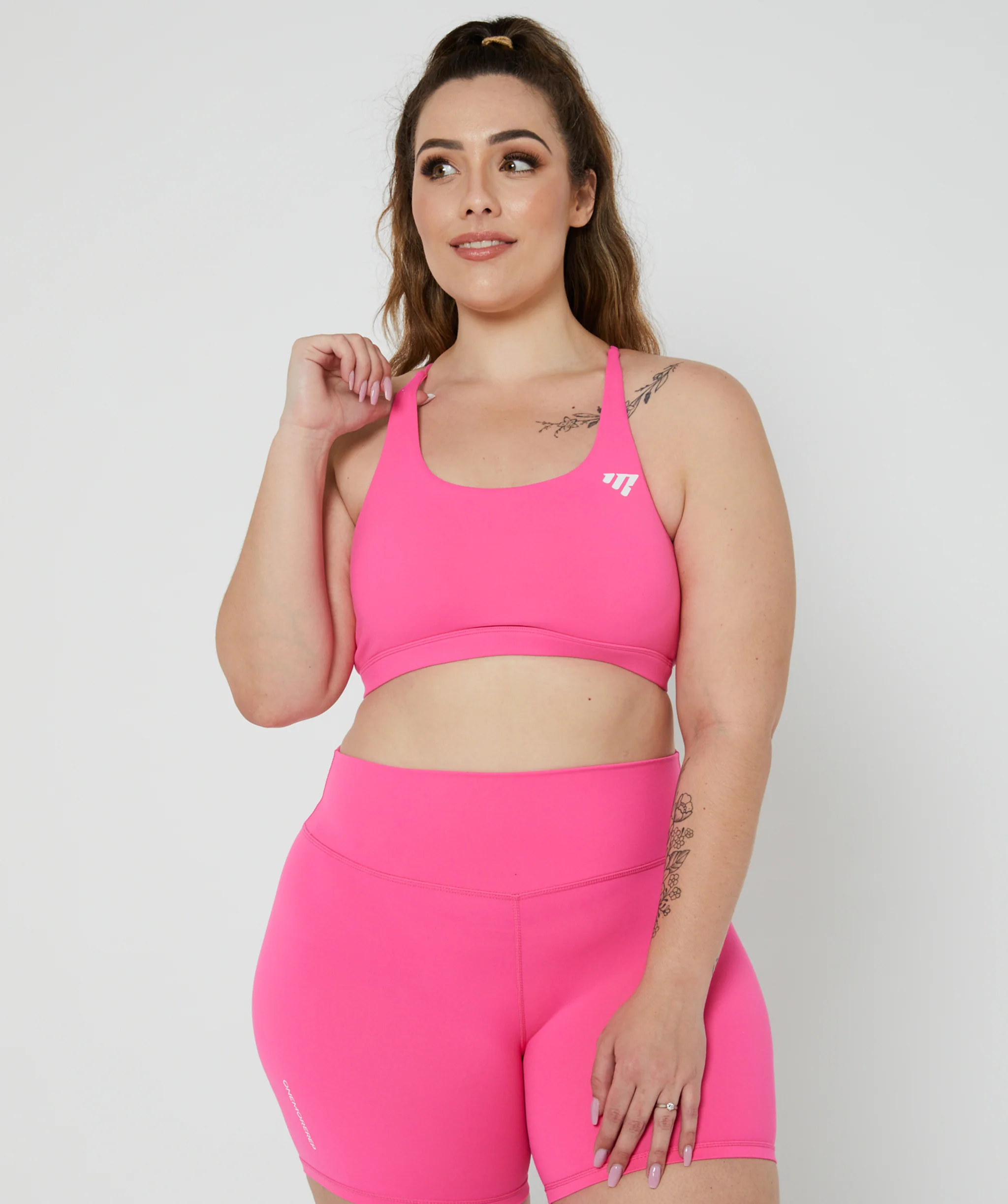 Core Strappy Sports Bra Bubblegum Pink by OneMoreRep - Image 7