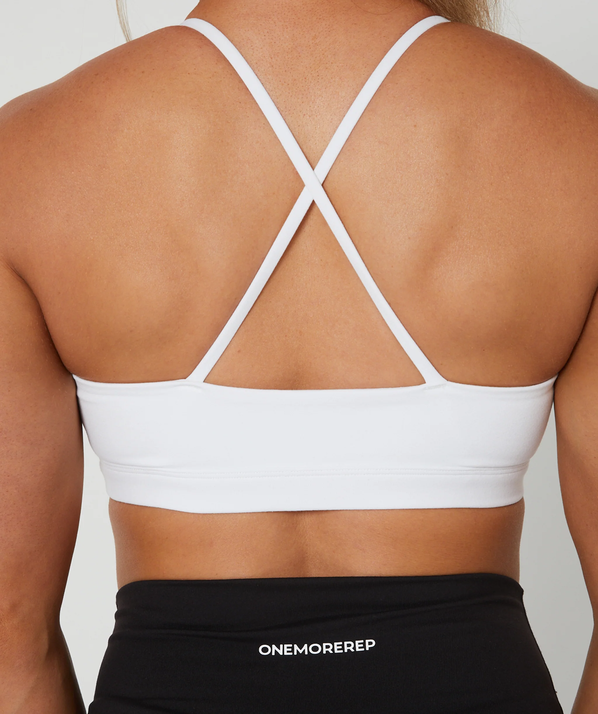 Core Strappy Sports Bra (White) by OneMoreRep - Image 3