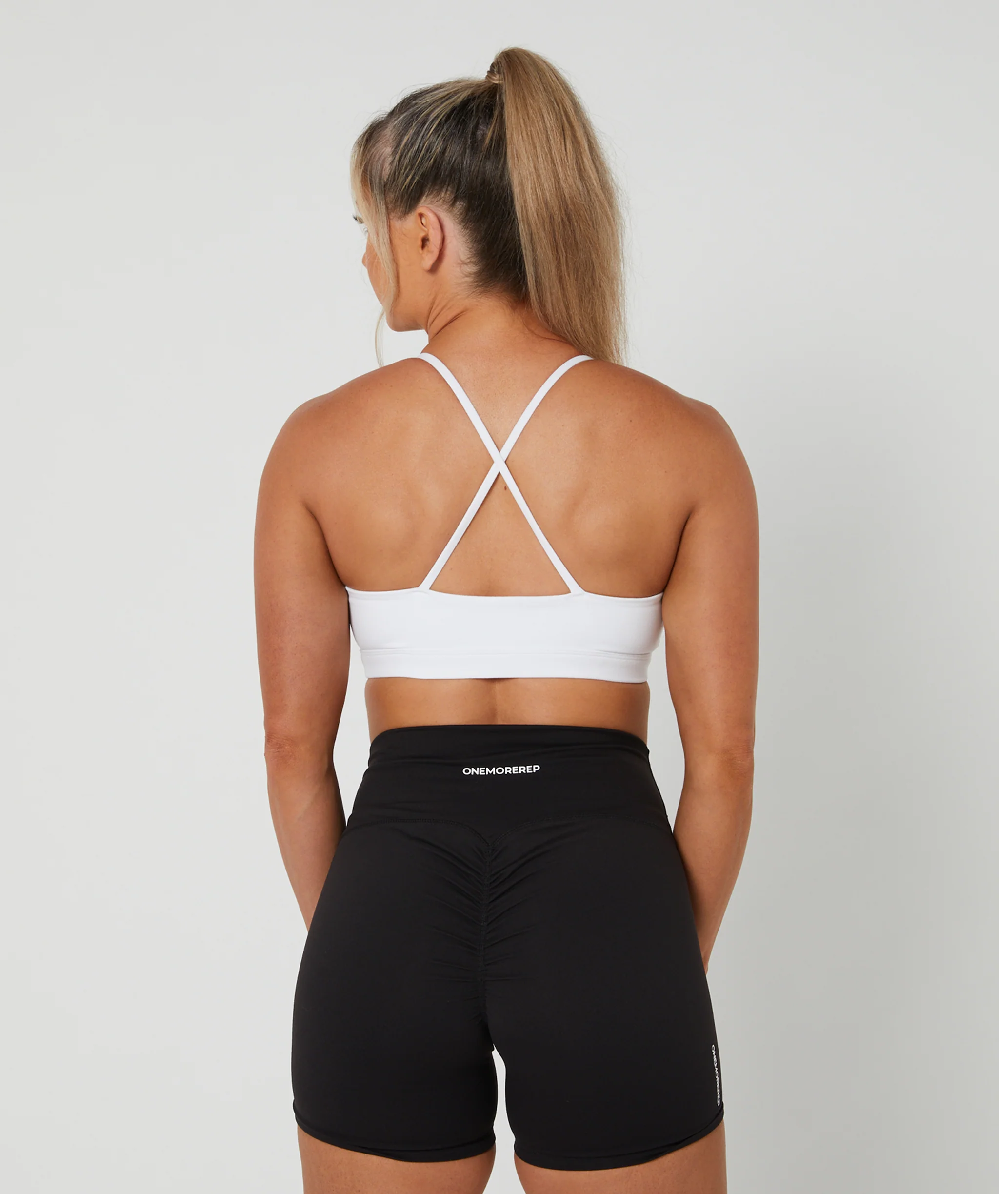 Core Strappy Sports Bra (White) by OneMoreRep - Image 4