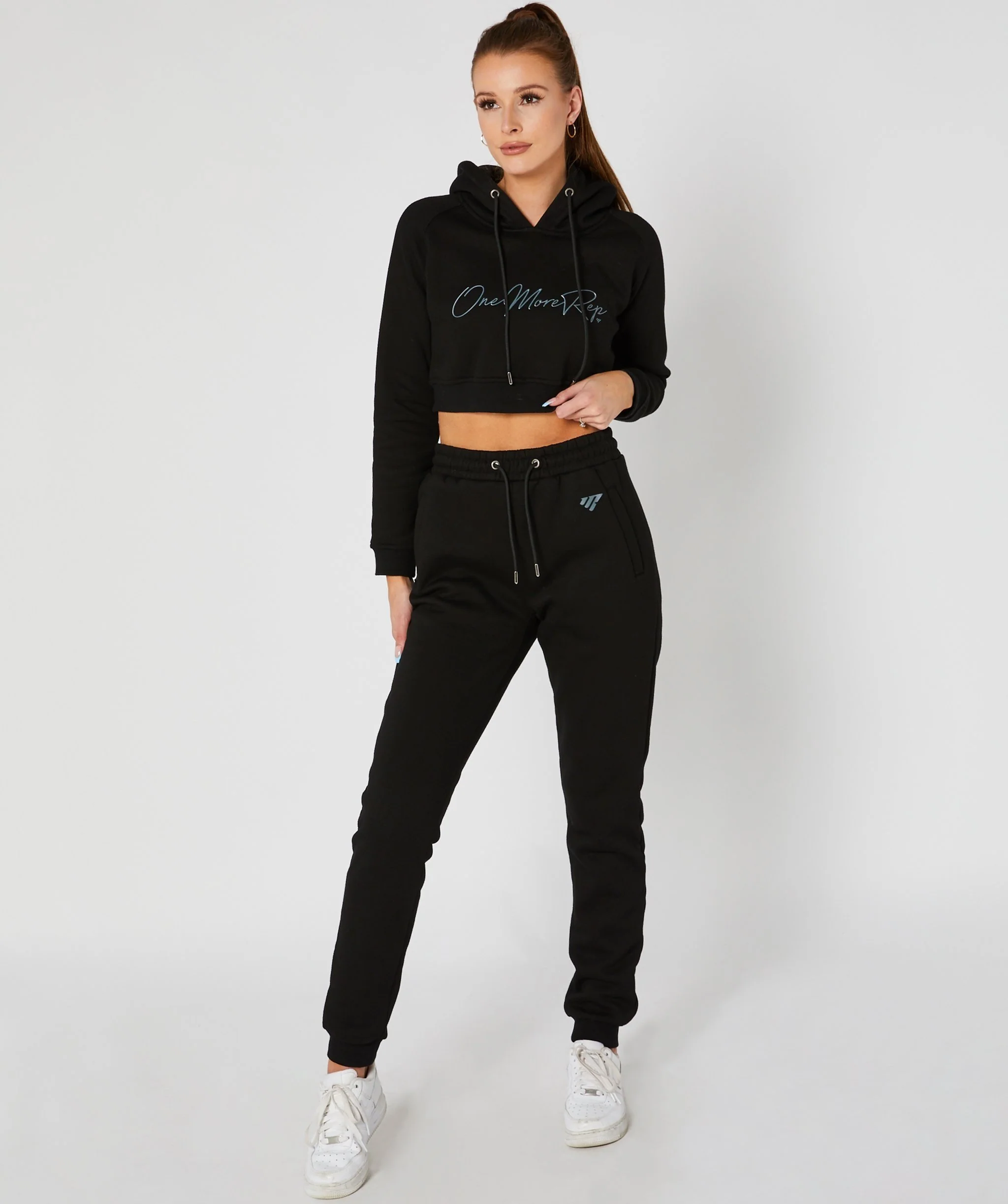 Crop Pullover Hoodie (Black) by OneMoreRep - Image 19