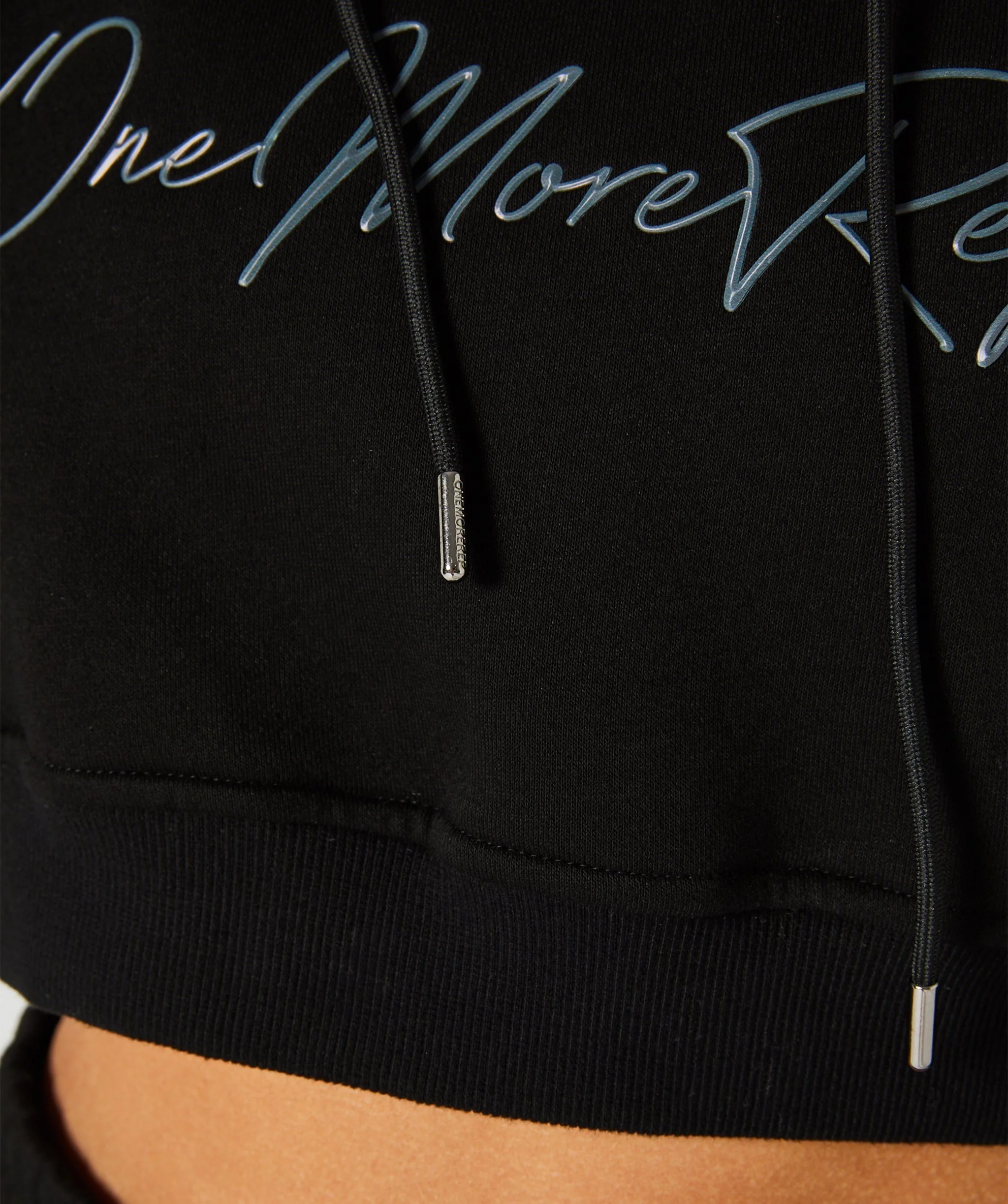 Crop Pullover Hoodie (Black) by OneMoreRep - Image 3