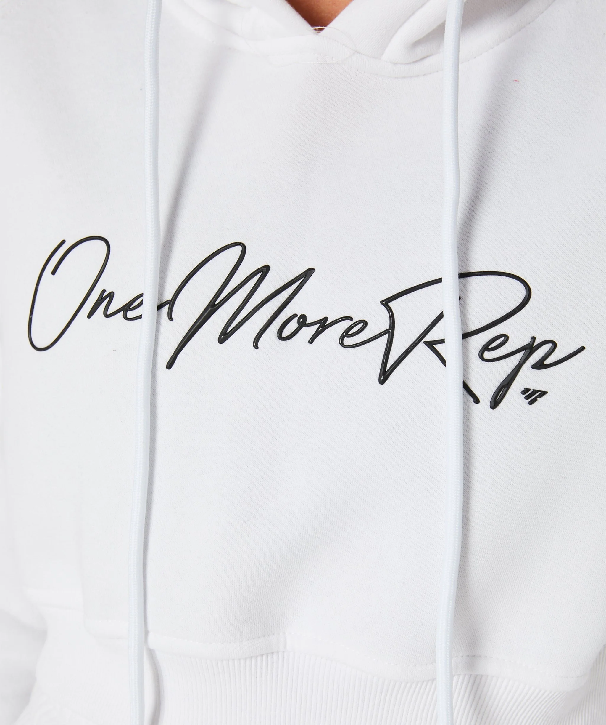 Crop Pullover Hoodie (White) by OneMoreRep - Image 13