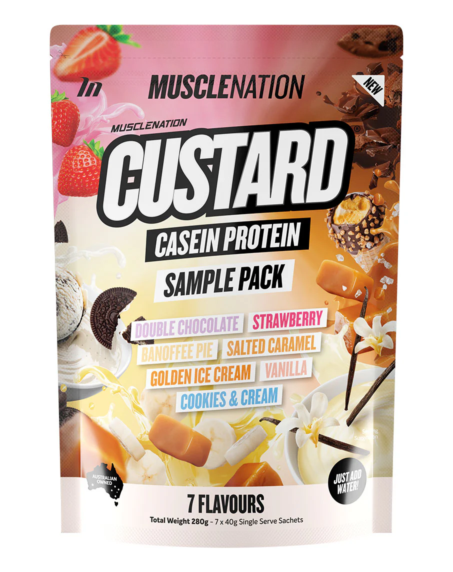 Custard Casein Protein Sample Pack by Muscle Nation
