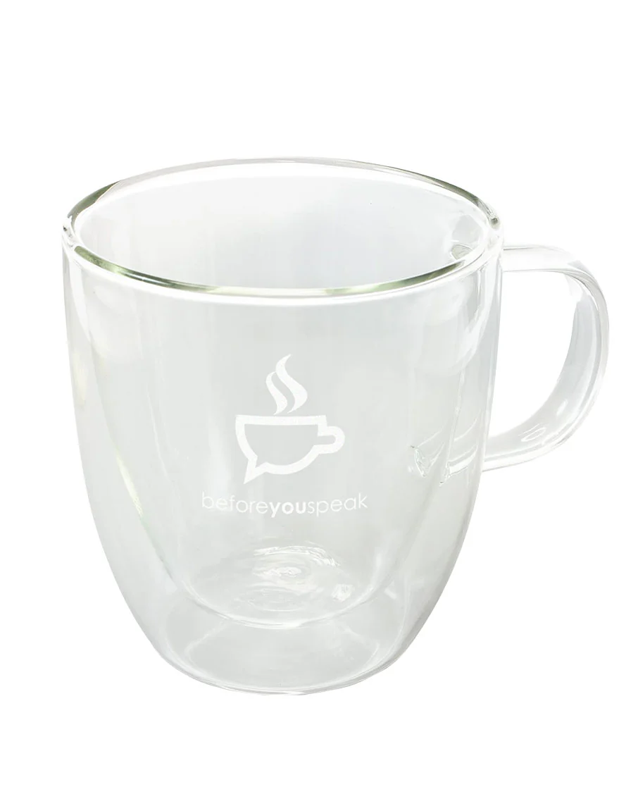 Double Walled Glass Mug by Before You Speak - Image 2