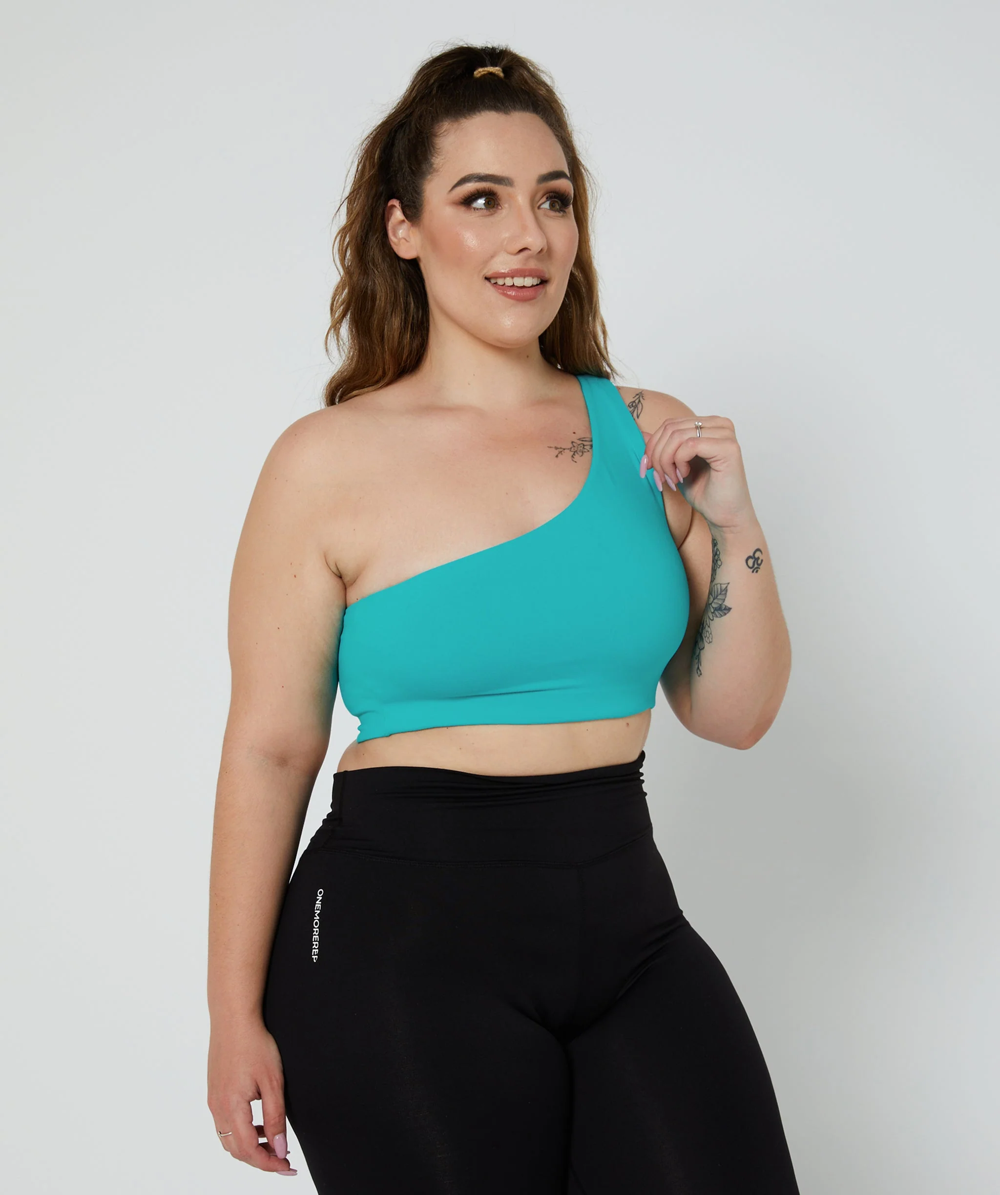 Elite One Strap Sports Bra (Jade) by OneMoreRep - Image 3