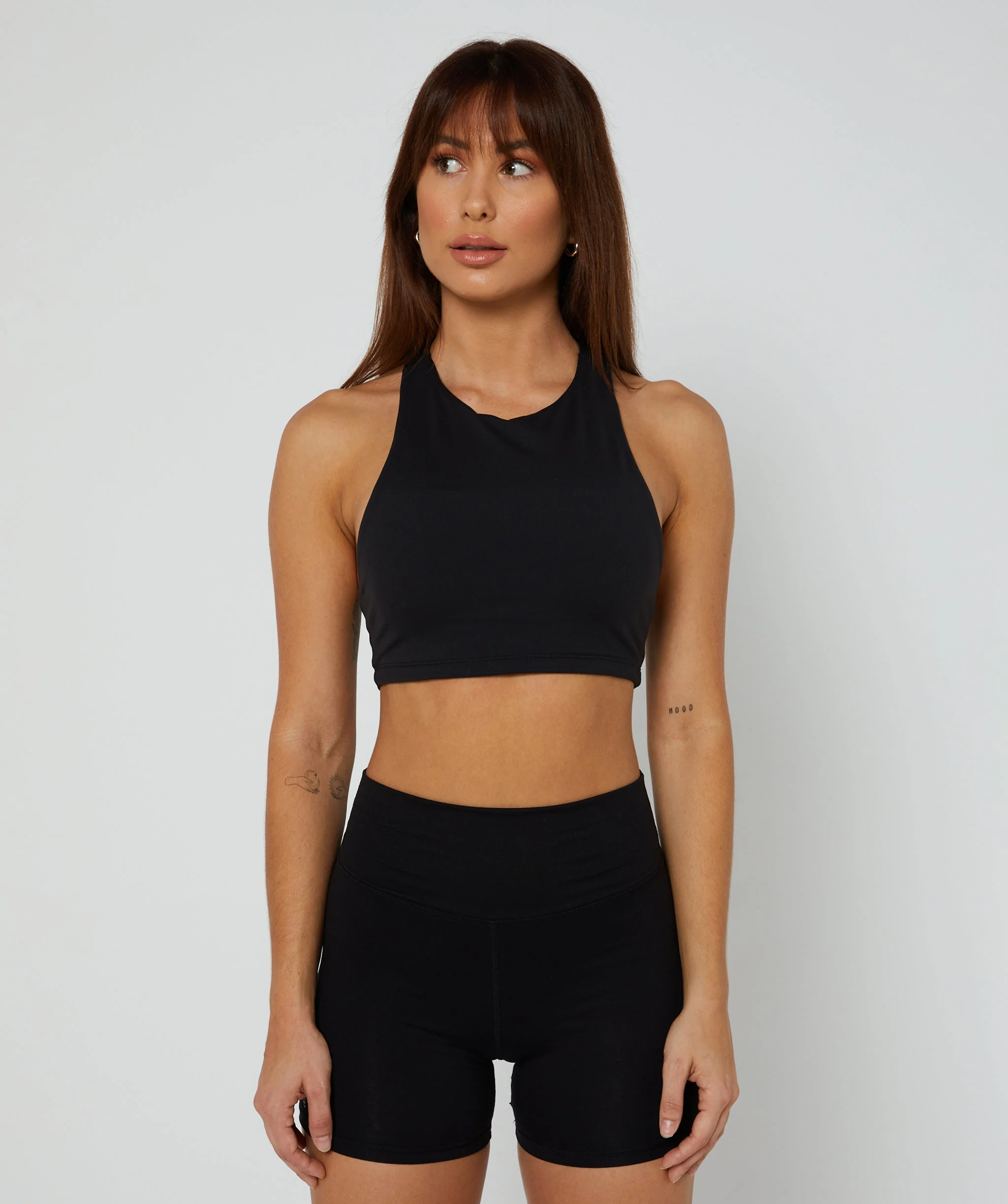 Force T-Back Sports Bra (Black) by OneMoreRep