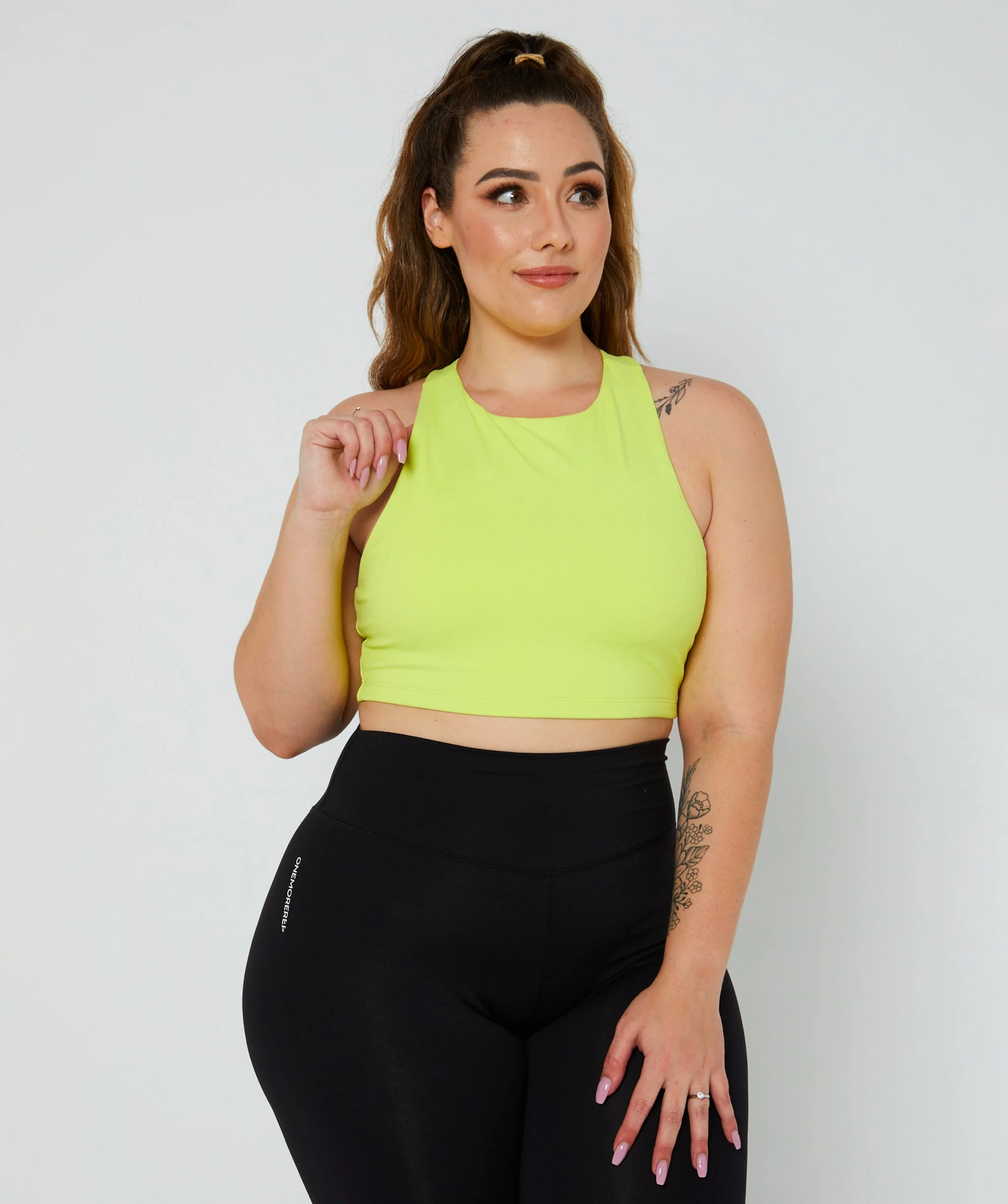 Force T-Back Sports Bra (Lime) by OneMoreRep - Image 2