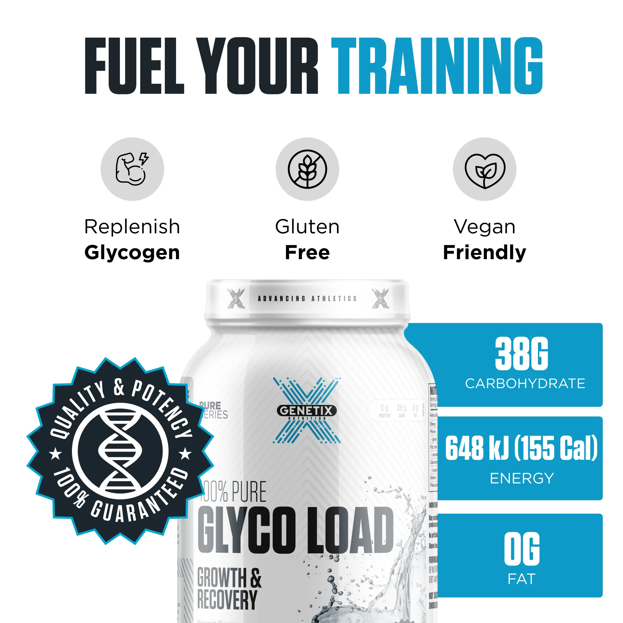 100% Pure Glyco Load by Genetix Nutrition - Image 3