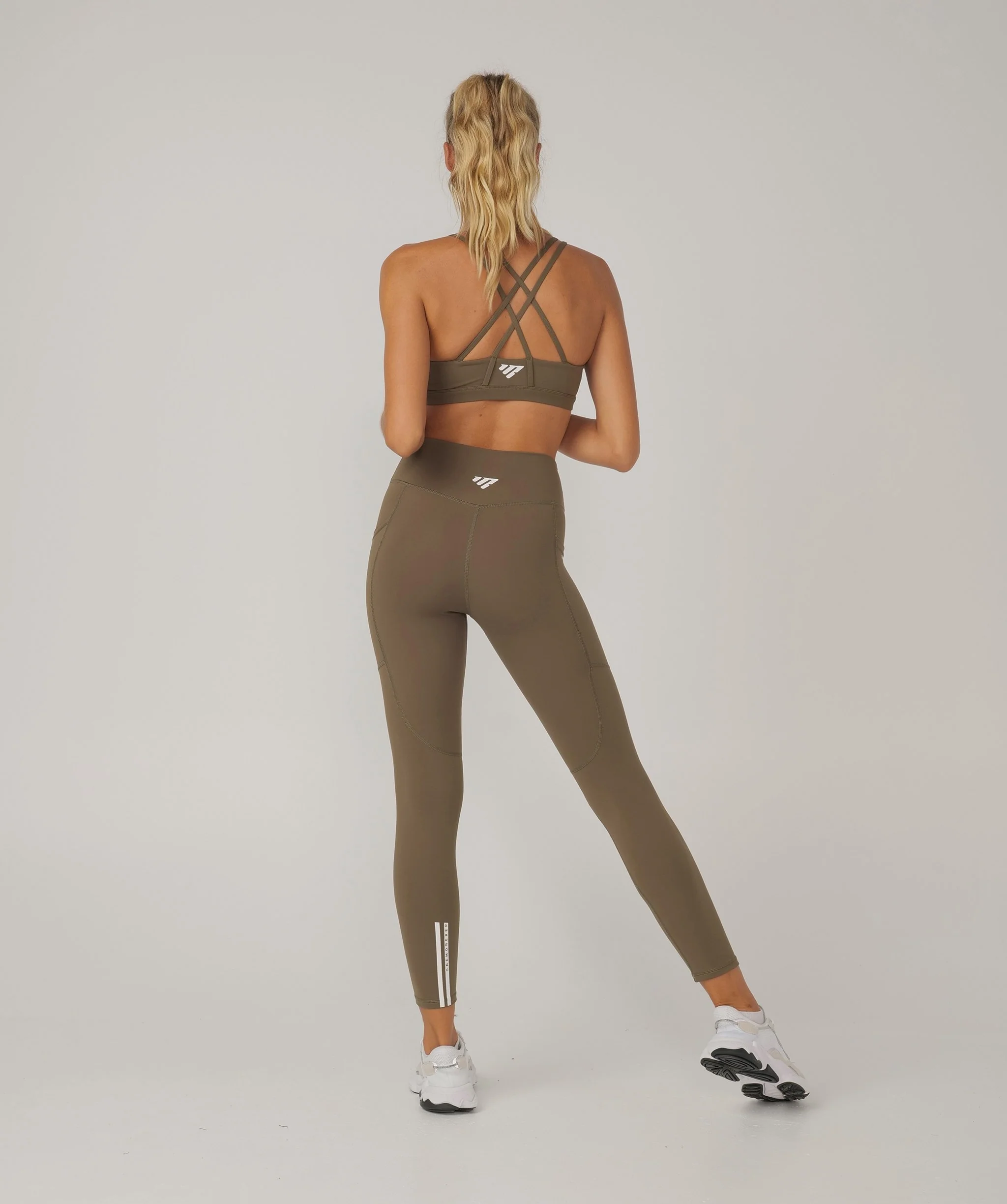 Hype Pocket Full Length Leggings (Khaki) by OneMoreRep - Image 10