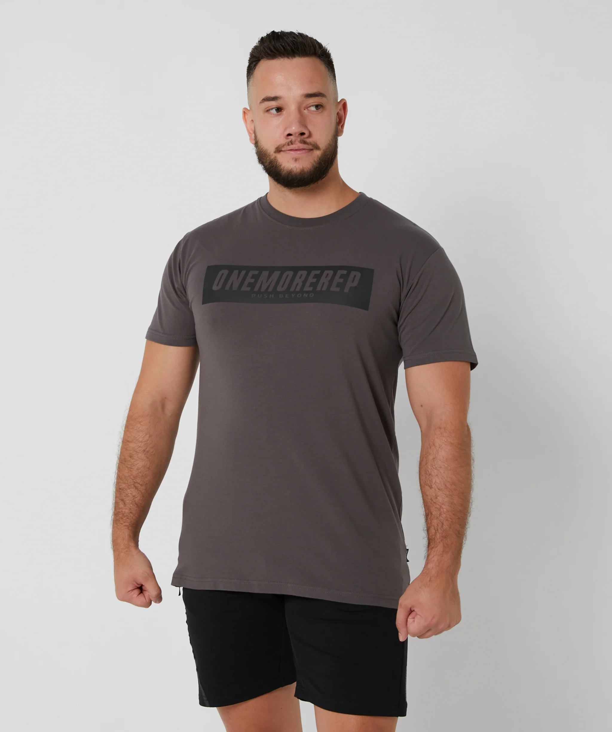 Iconic Block Tee (Charcoal) by OneMoreRep - Image 8