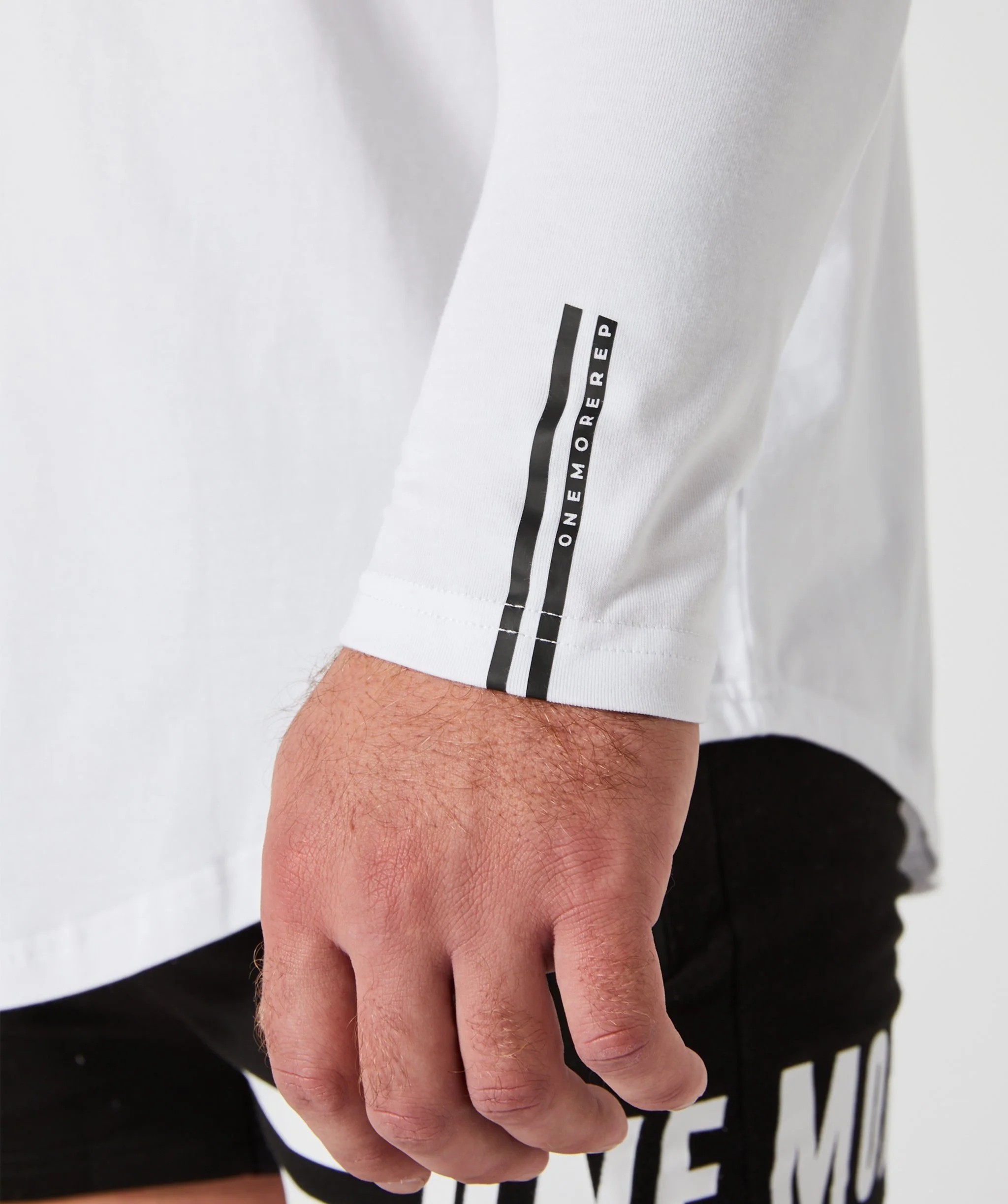 Iconic Fitted Long Sleeve Tee (White) by OneMoreRep - Image 6
