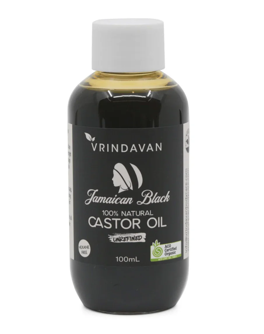 Jamaican Black Organic Castor Oil by Vrindavan