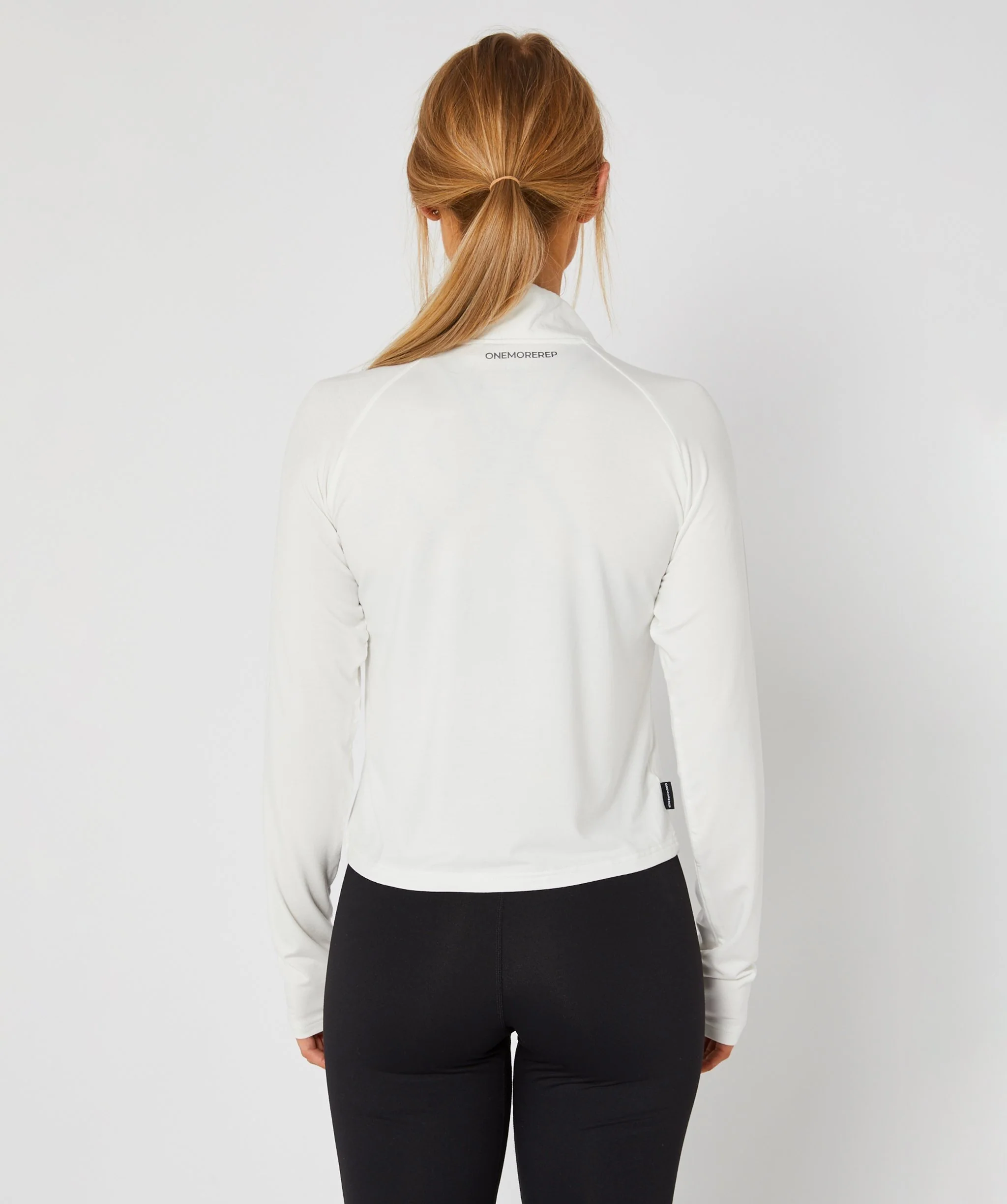 Lightweight Crop 1/4 Zip Jacket (White) by OneMoreRep - Image 4