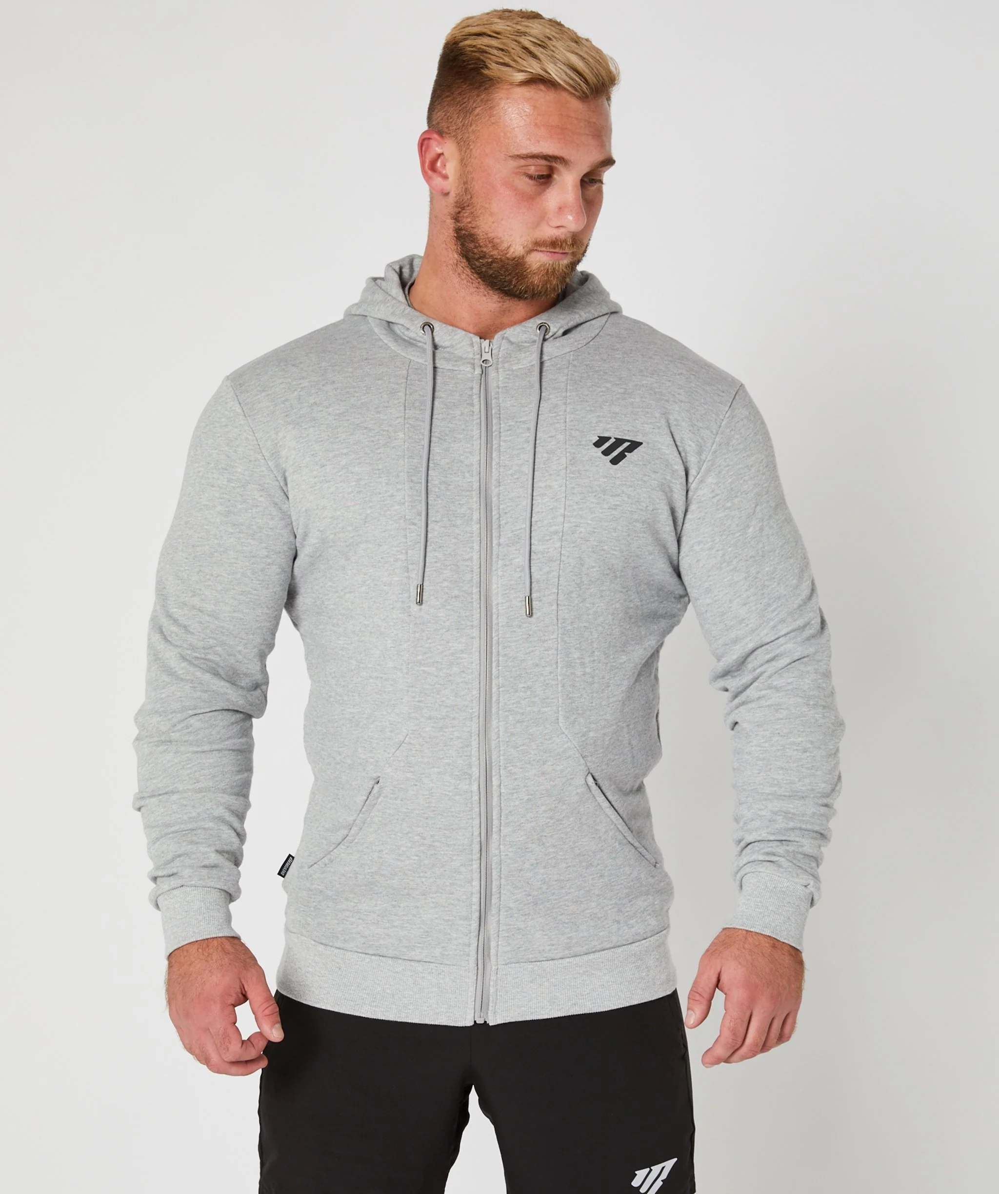 Lightweight Zip Hoodie (Grey) by OneMoreRep - Image 3