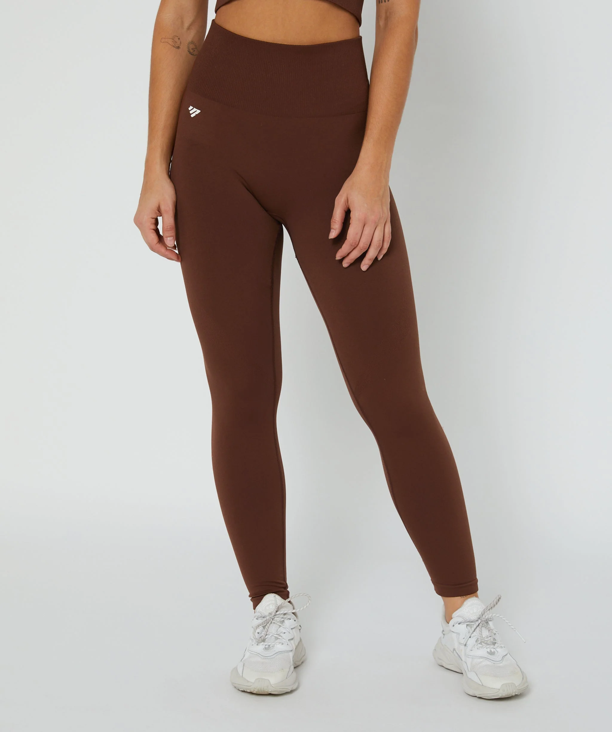Luxe Seamless Leggings - Full Length (Mocha) by OneMoreRep