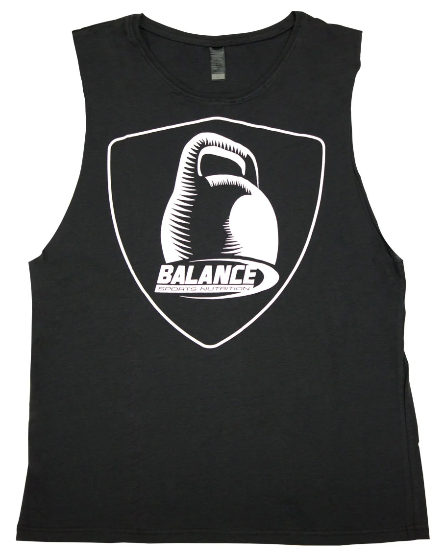 Muscle Tee (Dark Grey - Kettle Bell) by Balance Sports Nutrition - Image 2