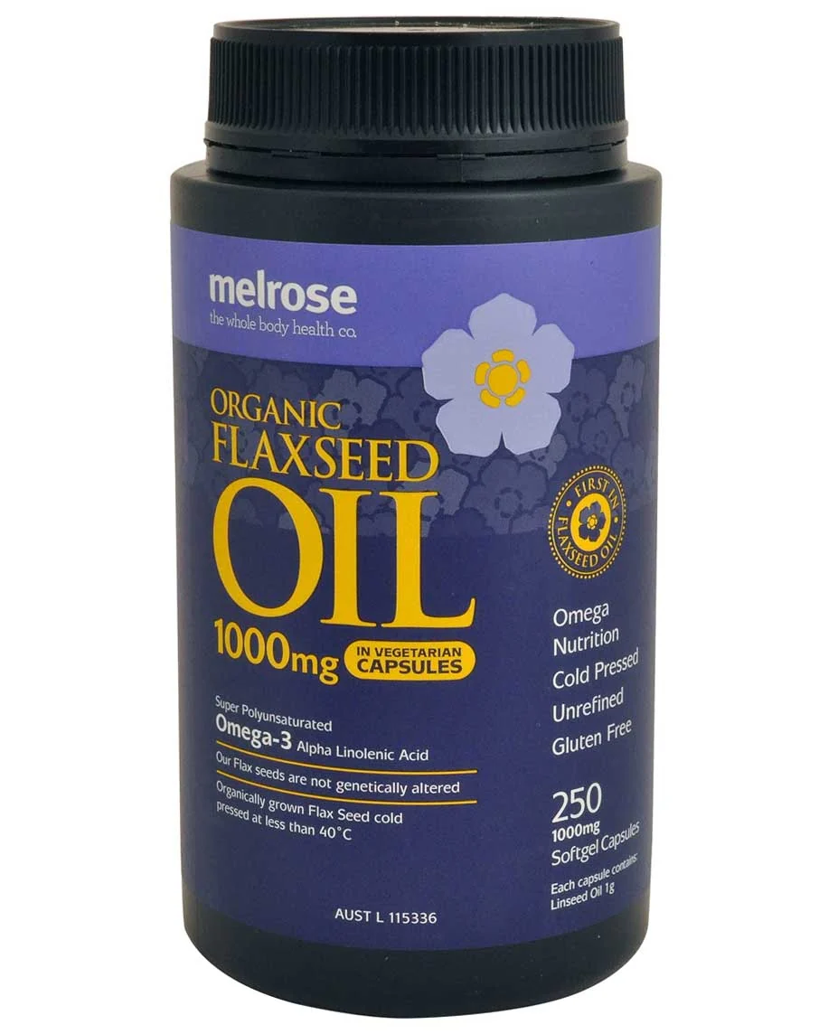 Organic Flaxseed Oil Capsules by Melrose - Image 3