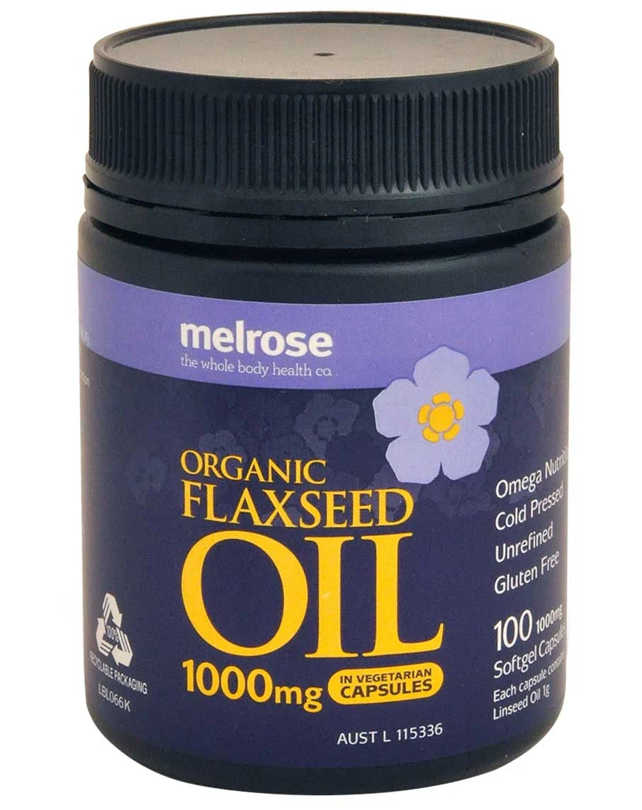 Organic Flaxseed Oil Capsules by Melrose - Image 4