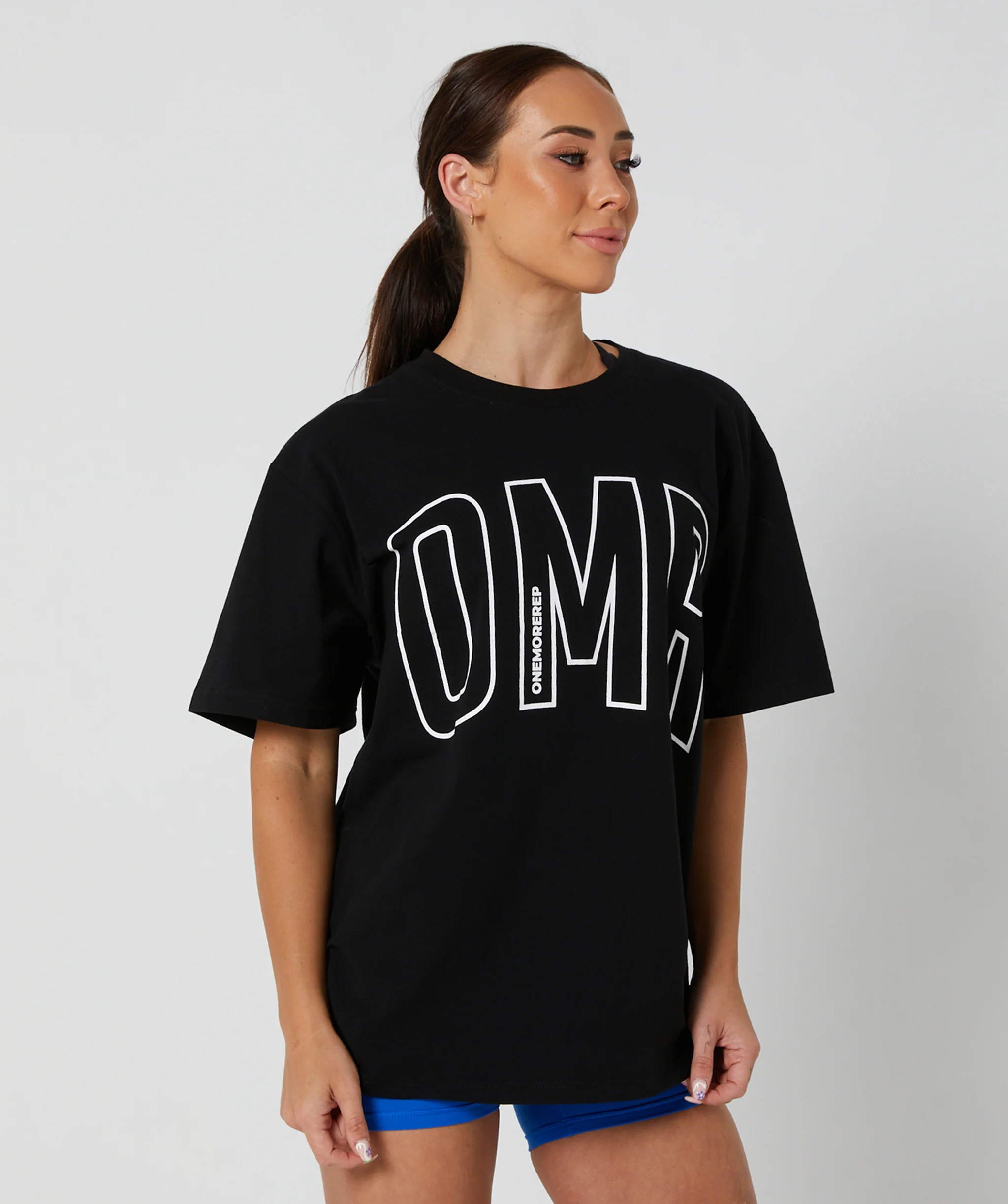 Oversized Pump Tee (Black/White) by OneMoreRep - Image 10