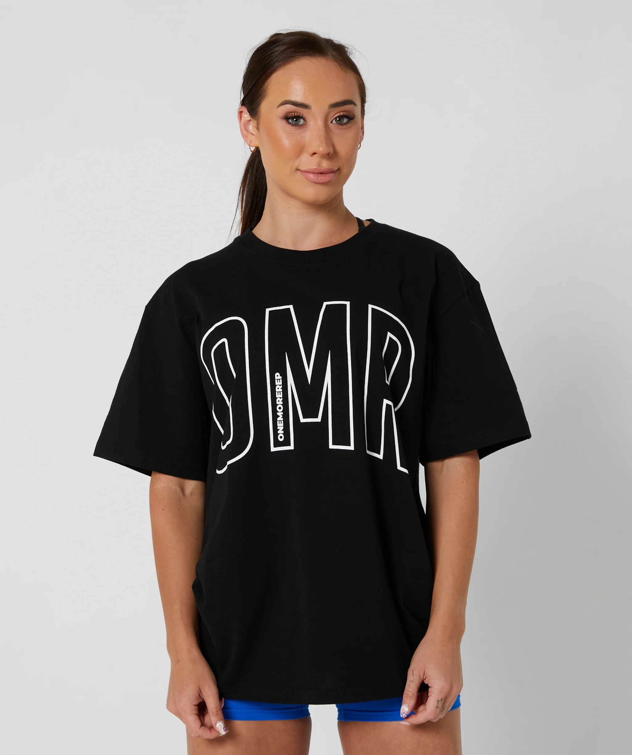 Oversized Pump Tee (Black/White) by OneMoreRep - Image 11
