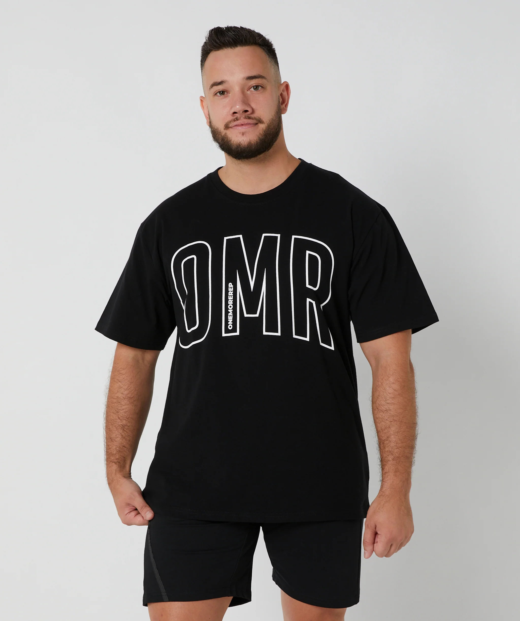 Oversized Pump Tee (Black/White) by OneMoreRep - Image 12