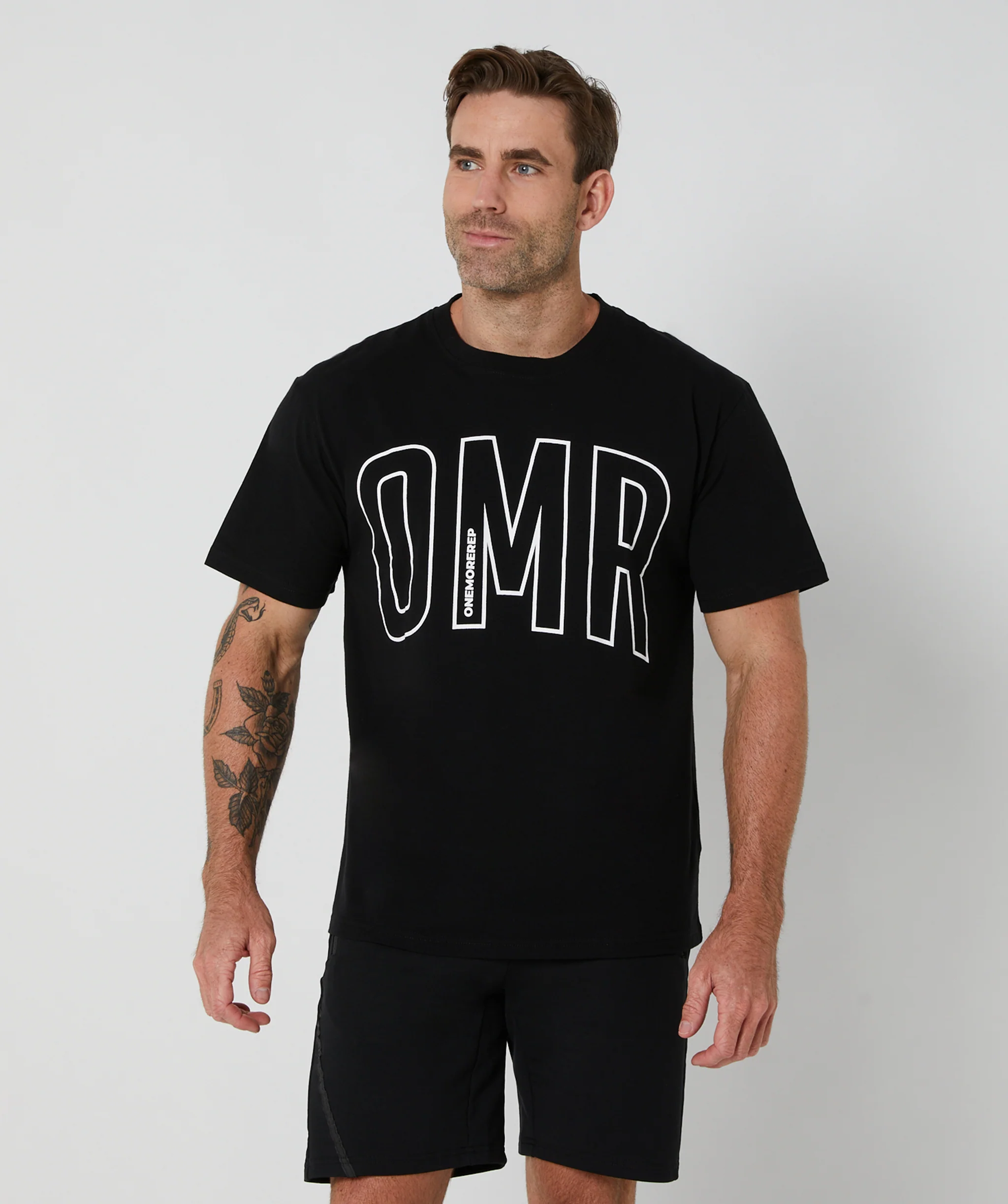 Oversized Pump Tee (Black/White) by OneMoreRep - Image 4