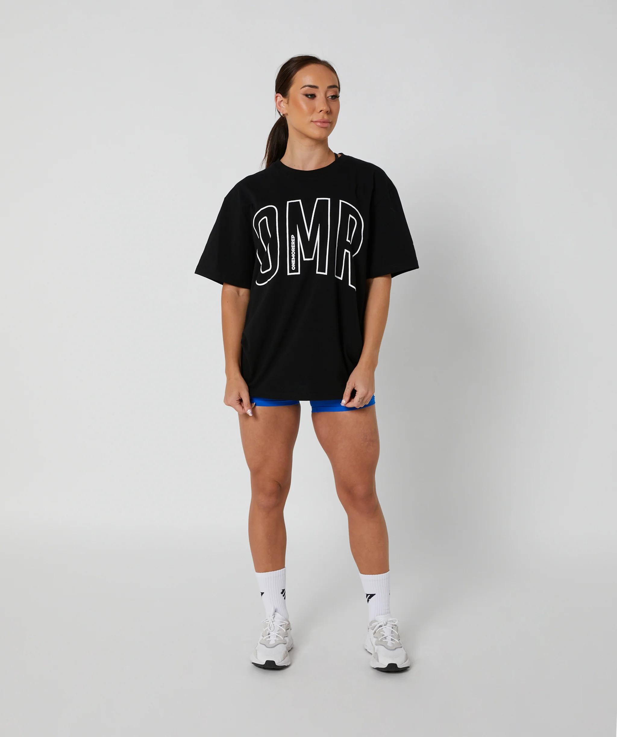 Oversized Pump Tee (Black/White) by OneMoreRep - Image 7