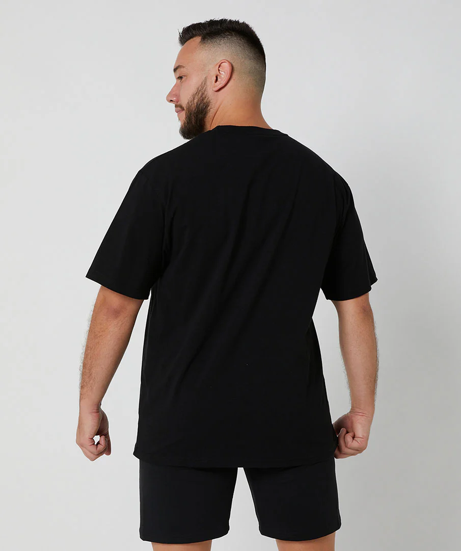 Oversized Pump Unisex Tee Black/Electric Blue by OneMoreRep - Image 7