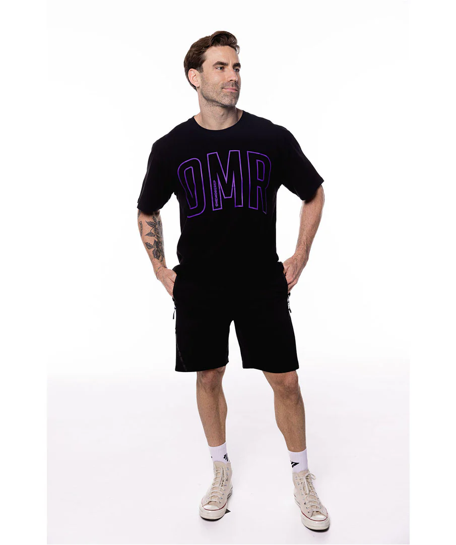 Oversized Pump Unisex Tee Black/Grape by OneMoreRep - Image 4