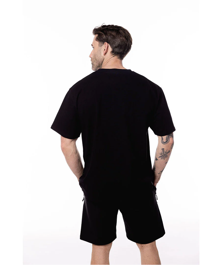 Oversized Pump Unisex Tee Black/Grape by OneMoreRep - Image 5