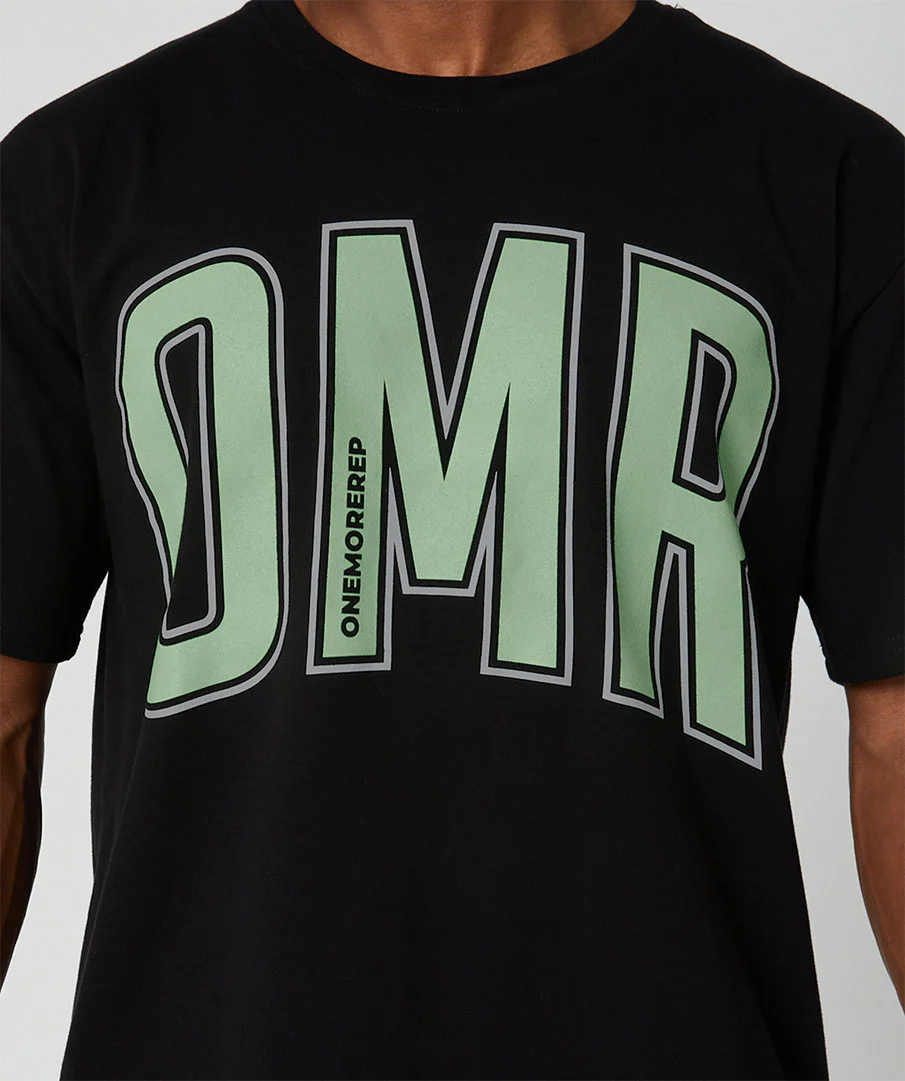 Oversized Pump Unisex Tee Black/Sage by OneMoreRep - Image 4