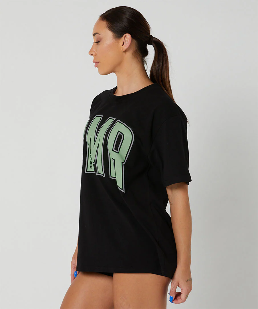 Oversized Pump Unisex Tee Black/Sage by OneMoreRep - Image 8