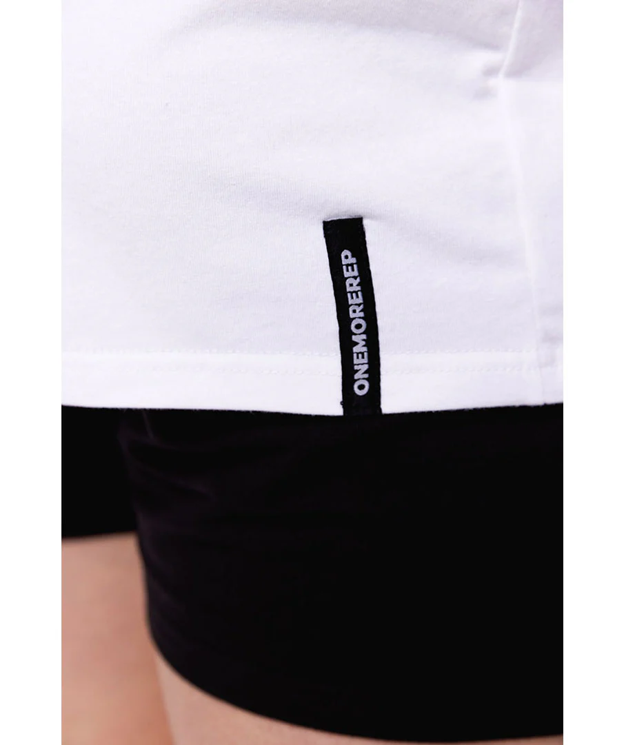 Oversized Pump Unisex Tee White/Bubblegum Pink by OneMoreRep - Image 3