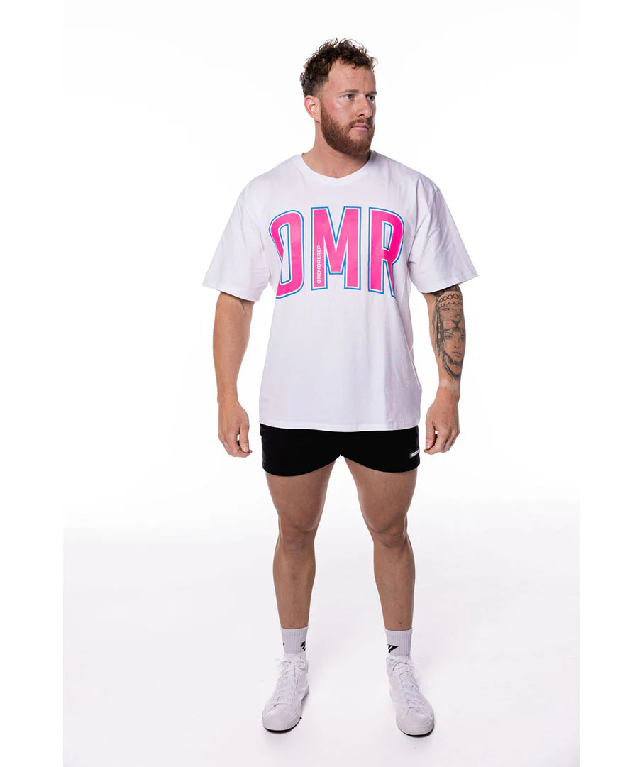Oversized Pump Unisex Tee White/Bubblegum Pink by OneMoreRep - Image 6