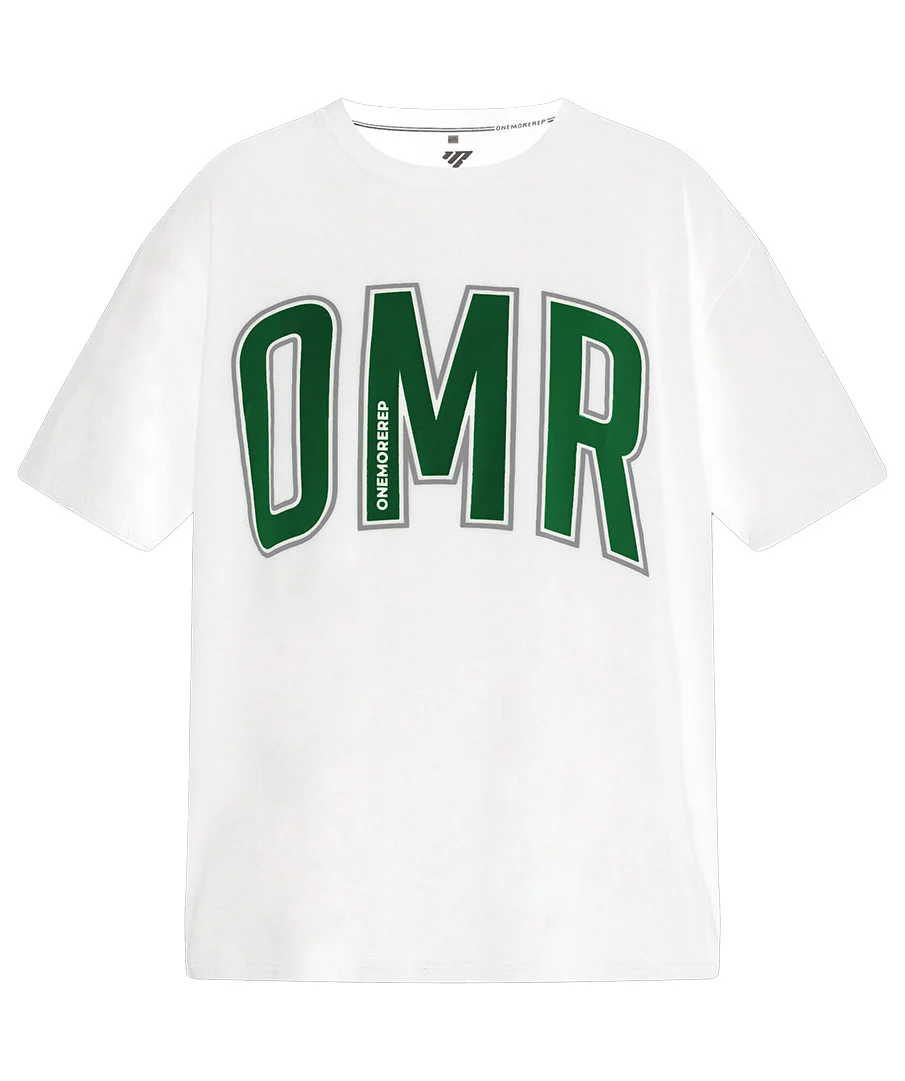 Oversized Pump Unisex Tee White/Forest by OneMoreRep - Image 7